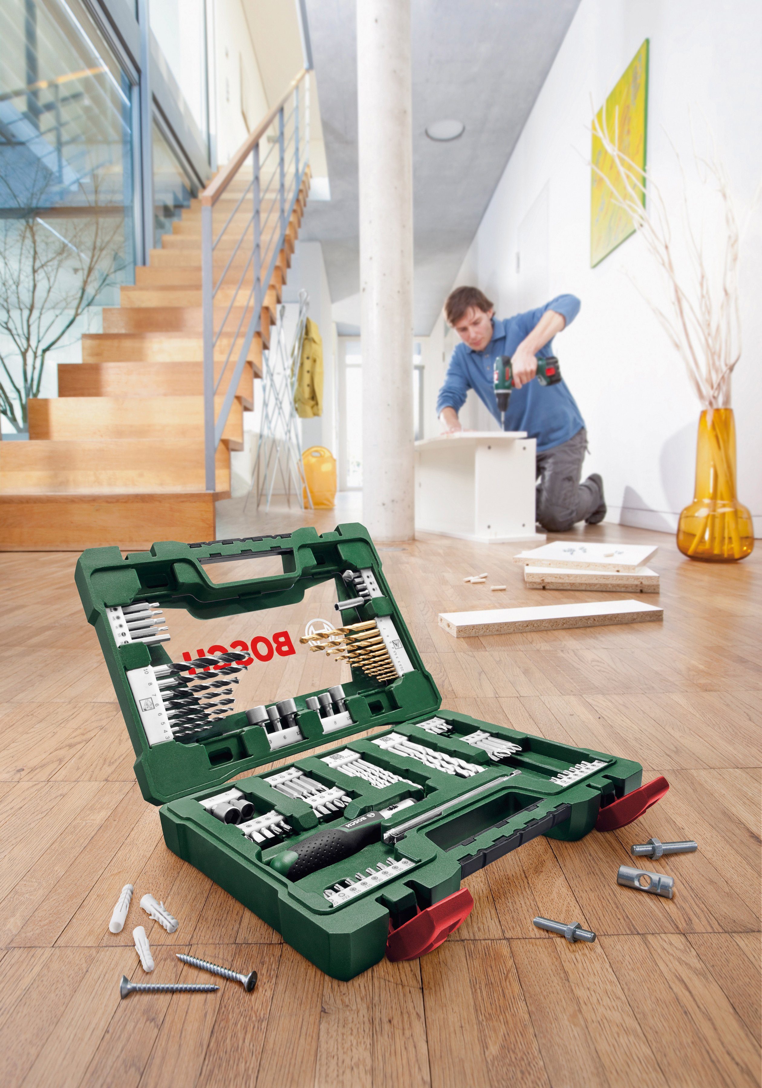 Bosch V-Line Titanium-Bohrer und Bit-Set Promoline 91-teilig günstig online kaufen