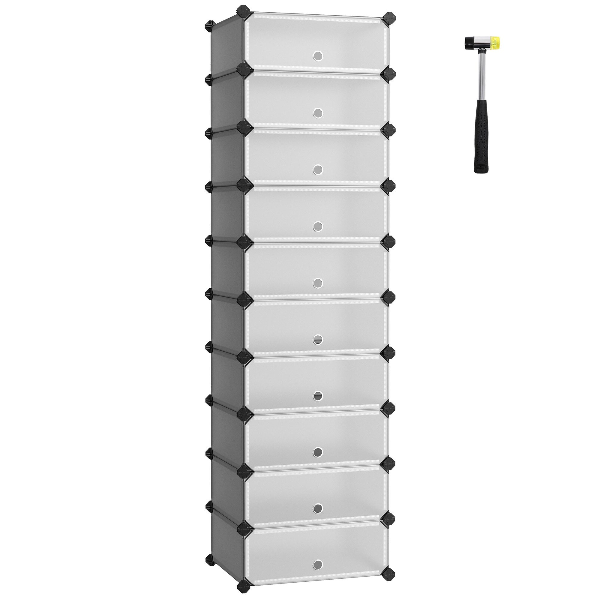 SONGMICS Schuhregal Schuhschrank, mit 10 Fächern, Fasst 20-30 Paar Schuhe günstig online kaufen