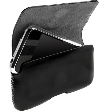 Krusell Handyhülle Handy-Tasche Hector S Cover Schutz-Hülle Black, Gürtel-Tasche Quertasche Etui mit Gürtelschlaufe