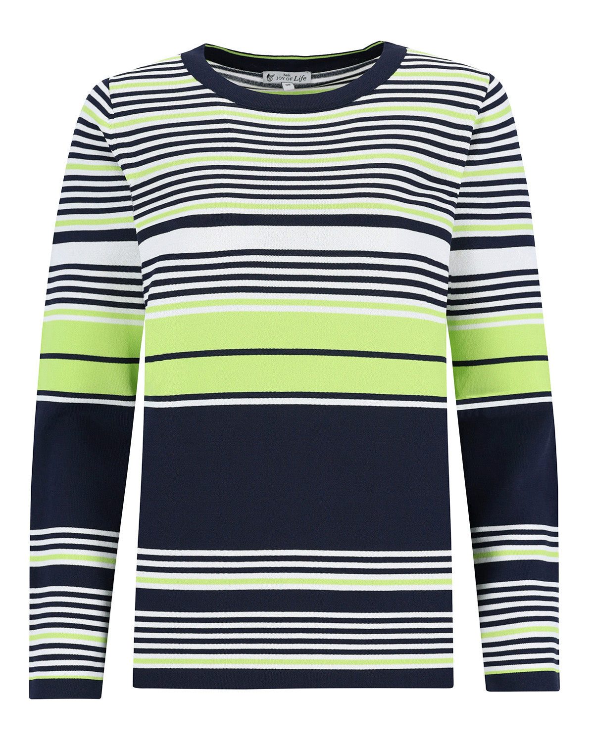Rundhalspullover Pullover 1/1 Arm Ringel