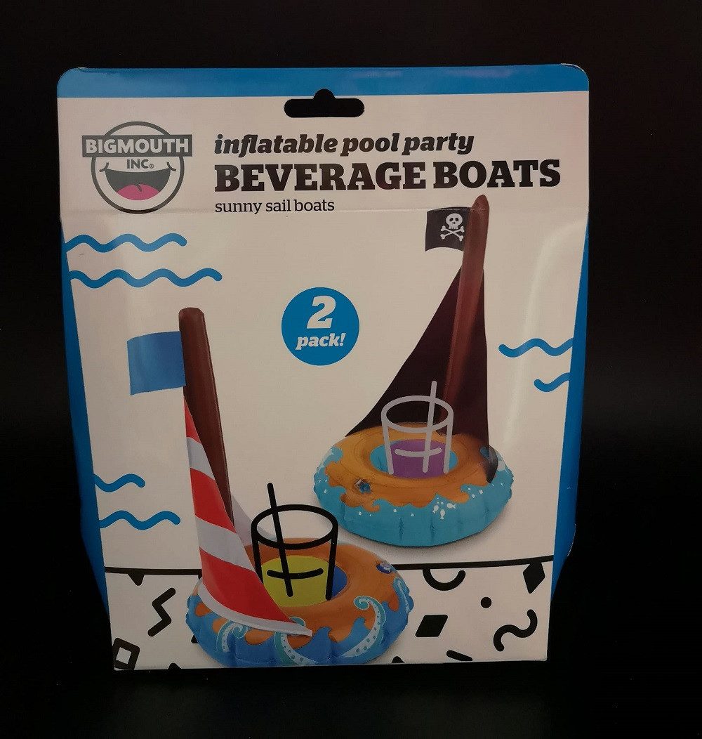 Big Mouth Wasserspielzeug Aufblasbare Poolparty / Getränkeboote / Kinder Getränkehalter, (2-tlg) sonnige Segelboote oder mystische Meerjungfrauen