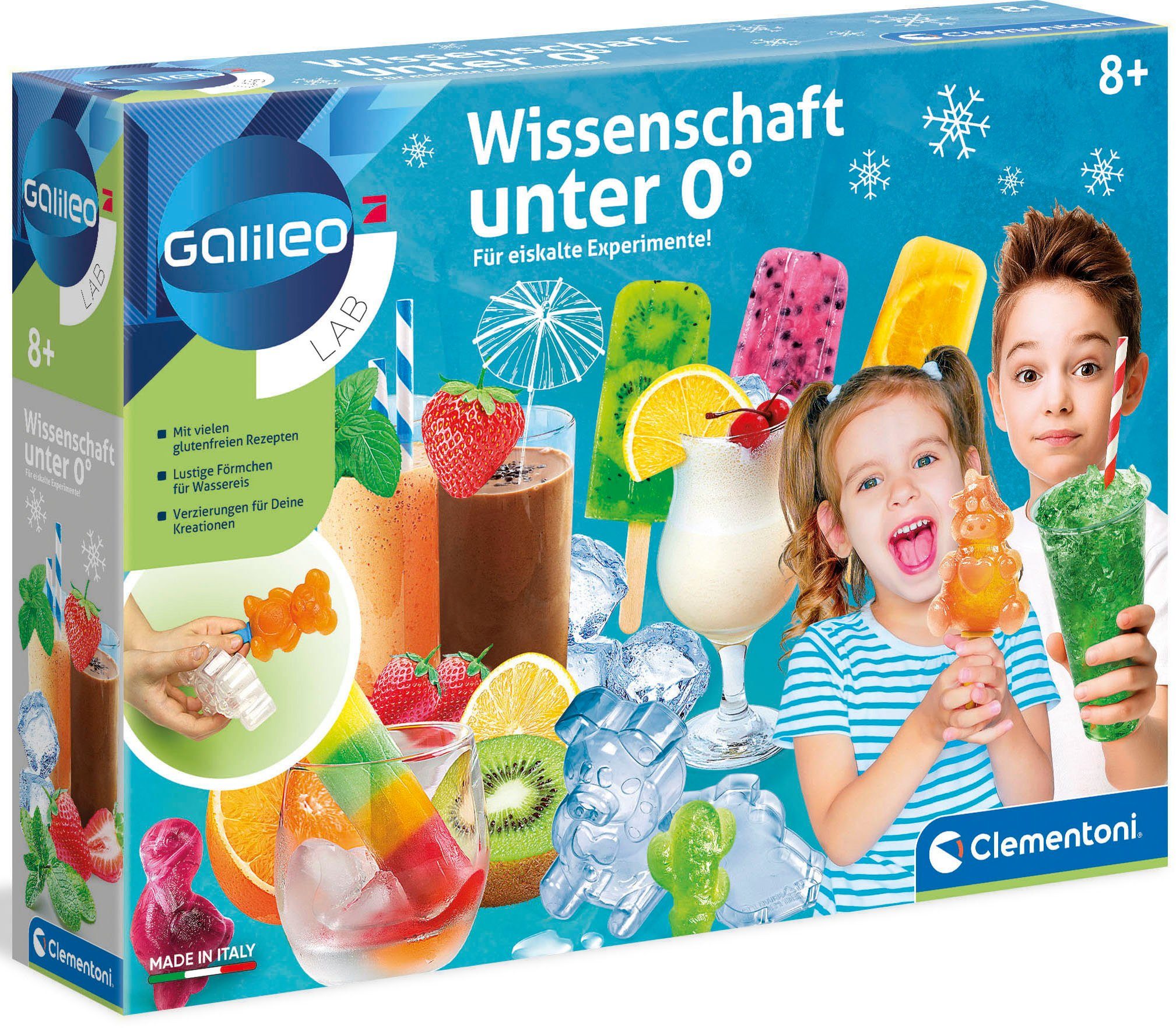 Clementoni® Experimentierkasten Galileo, Wissenschaft unter 0°, Made in Europe