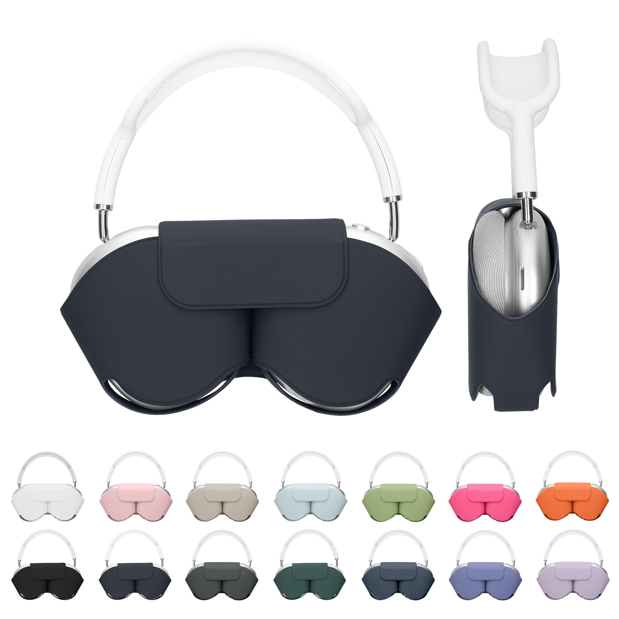 kwmobile Kopfhörer-Schutzhülle Hülle für Apple AirPods Max / AirPods Max 2 Case, AirPods Max / AirPods Max 2 Hülle Sleep Mode kompatibel