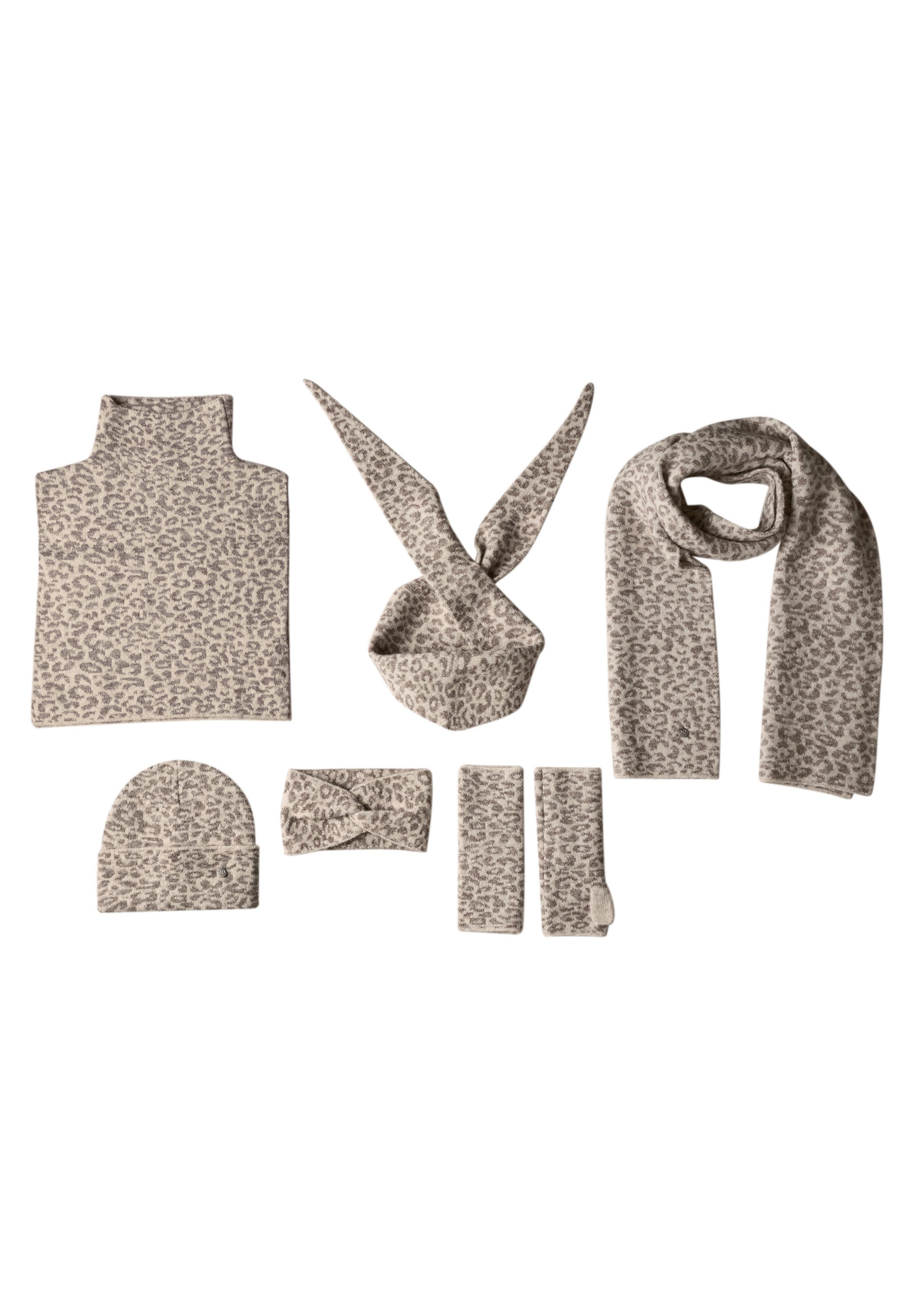 STREET ONE Dreieckstuch, Jacquard Dreiecksschal mit Leo-Muster