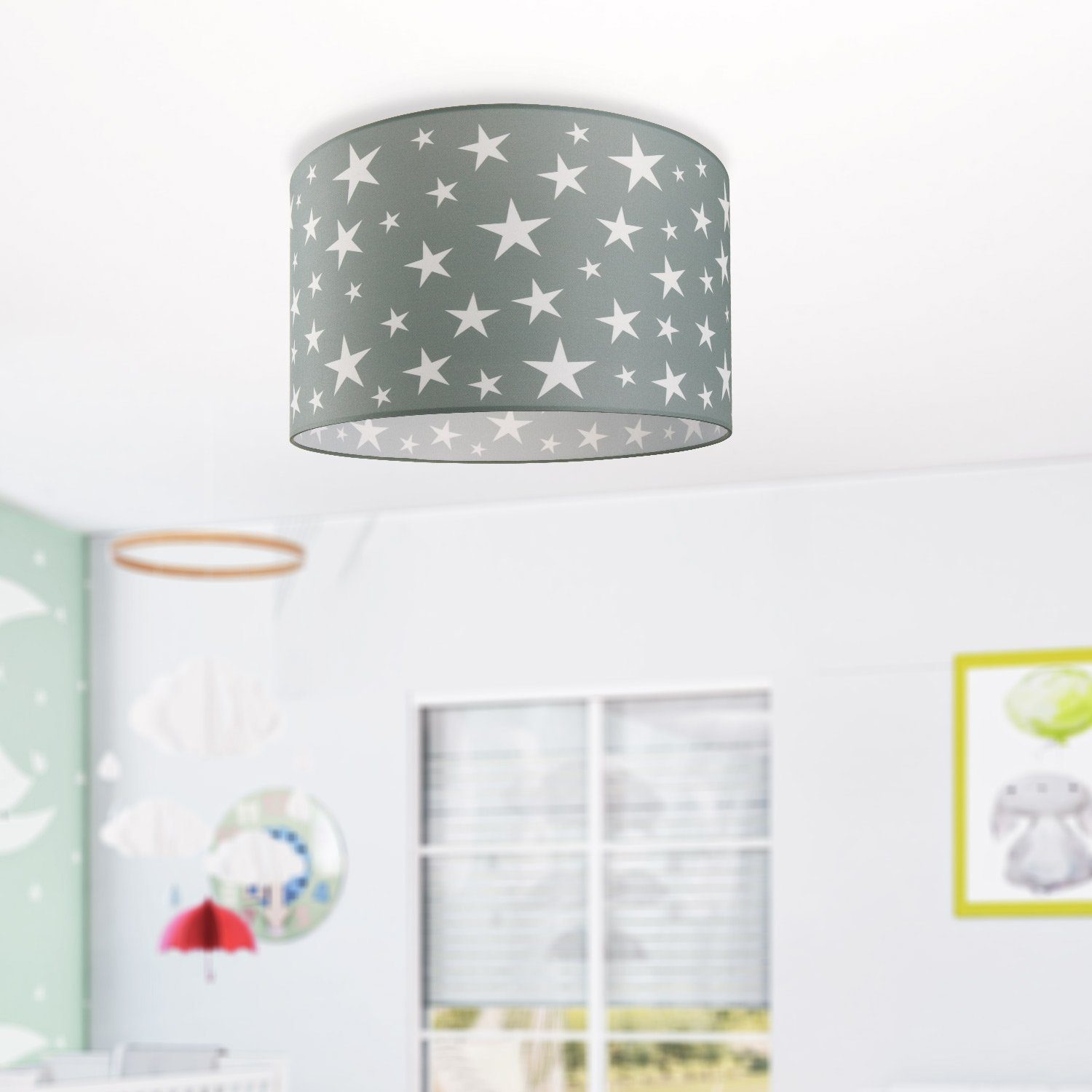 Paco Home Deckenleuchte Capri 315, Kinderlampe E27 Kinderzimmer Leuchtmittel, ohne Sternenhimmel Deckenlampe Motiv LED