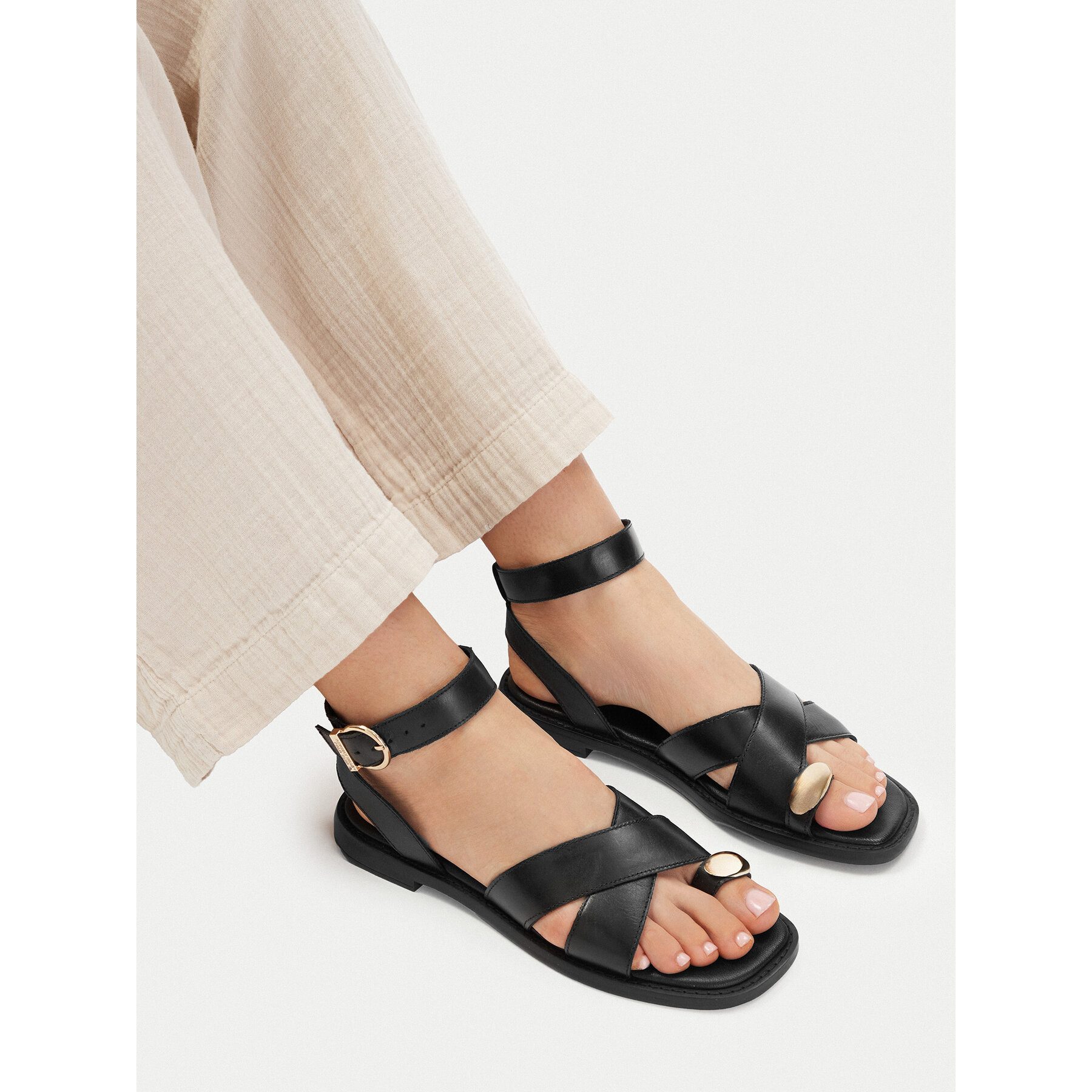 BEVERLY HILLS POLO CLUB Schwarze Damensandalen von Beverly Hills Polo Club Sandale