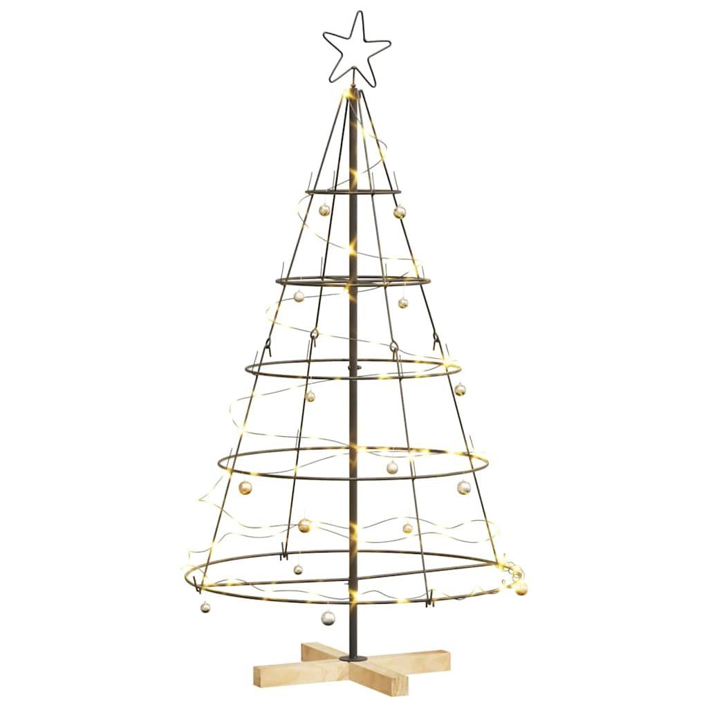 vidaXL Künstlicher Weihnachtsbaum Weihnachtsdeko mit Ständer Schwarz 126 cm Stahl – Bild 3 von 5