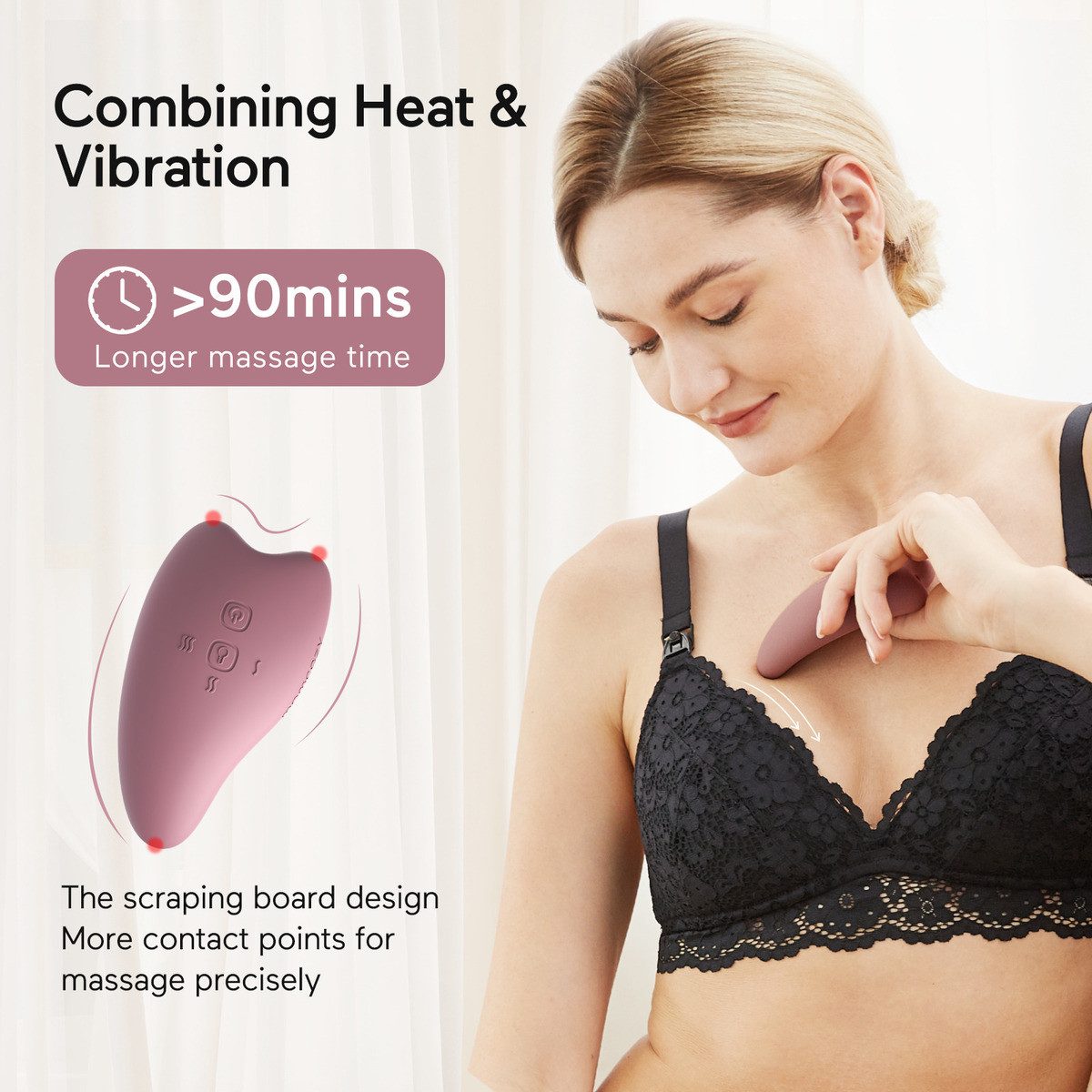 Momcozy Elektrische Milchpumpe Warming Lactation Massager