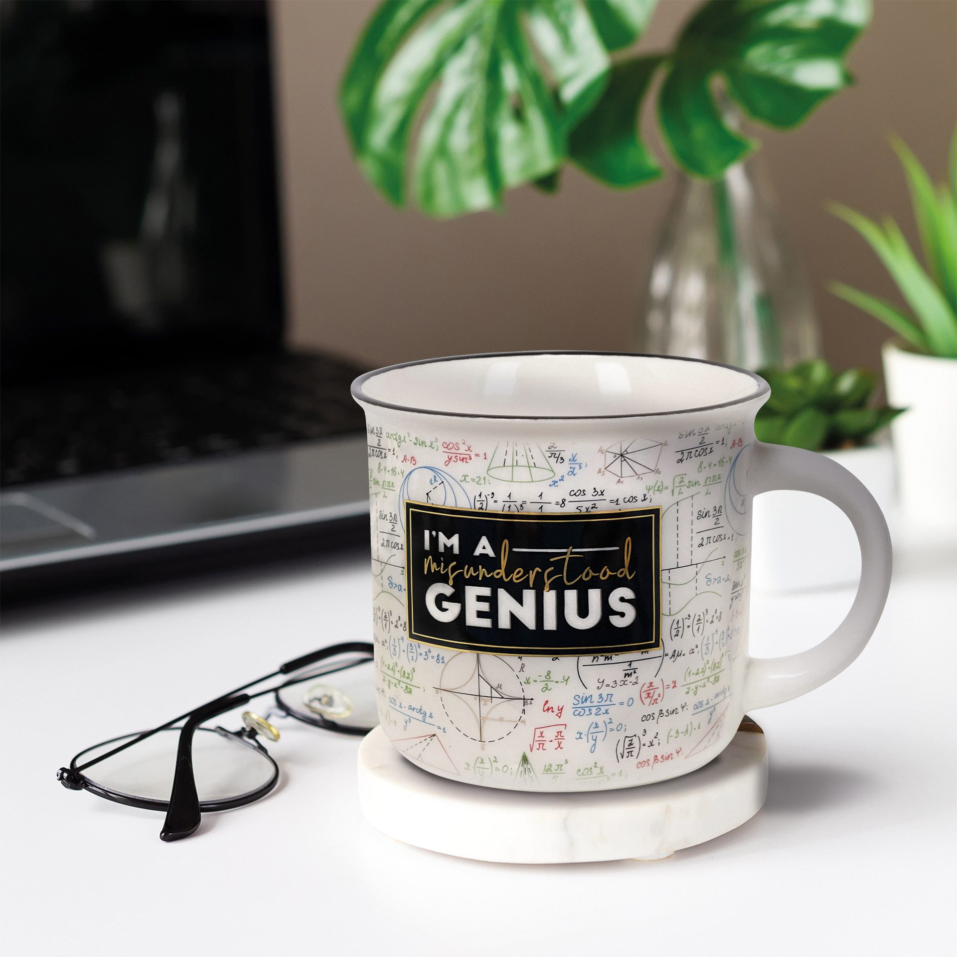 Legami Cappuccinotasse Legami Porzellantasse Trinkbecher Cu-Puccino Genius
