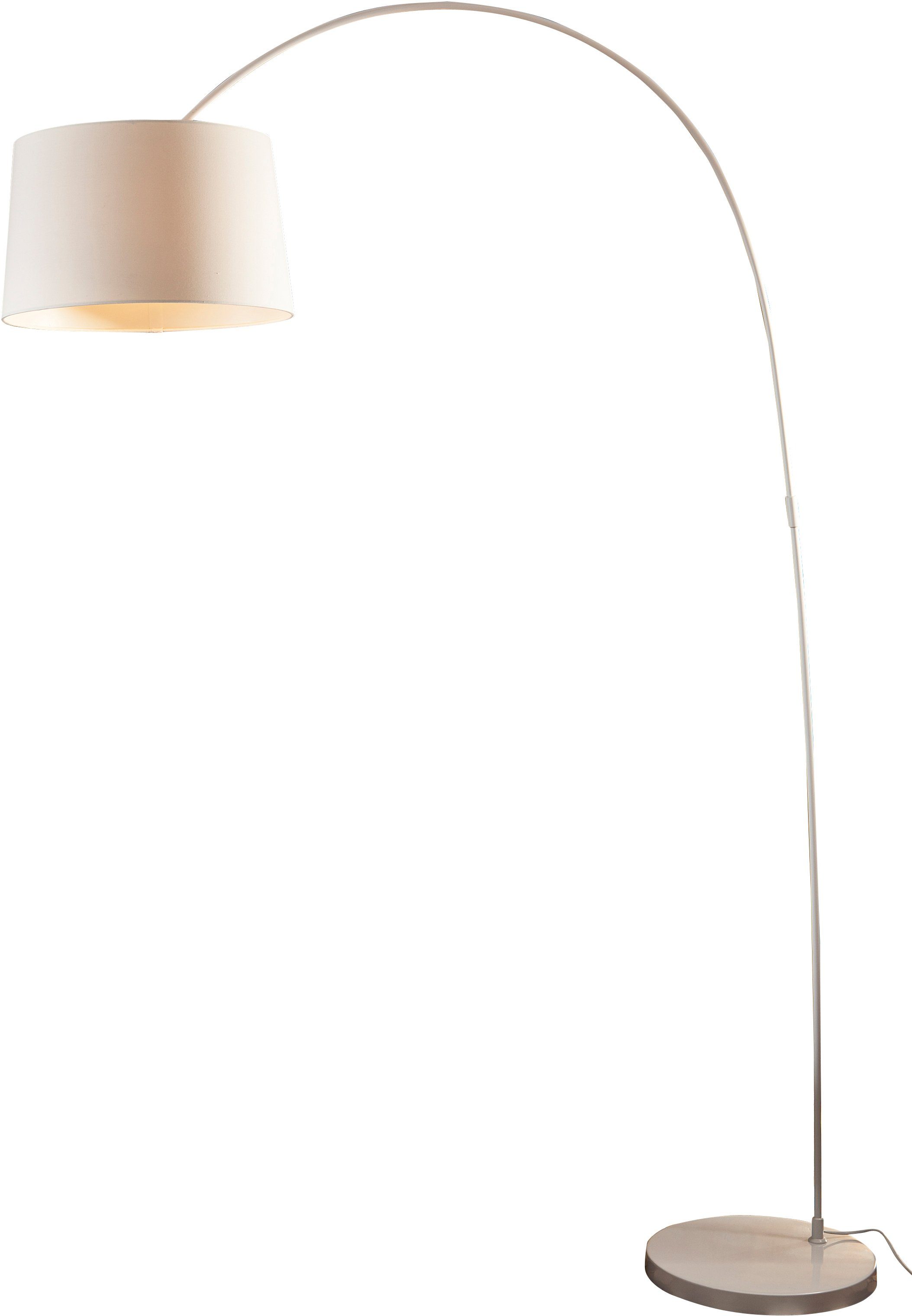 Marmorfuß Valdis, mit Bogenlampe Leuchtmittel, ohne SalesFever Dimmer, Dimmschalter, echter