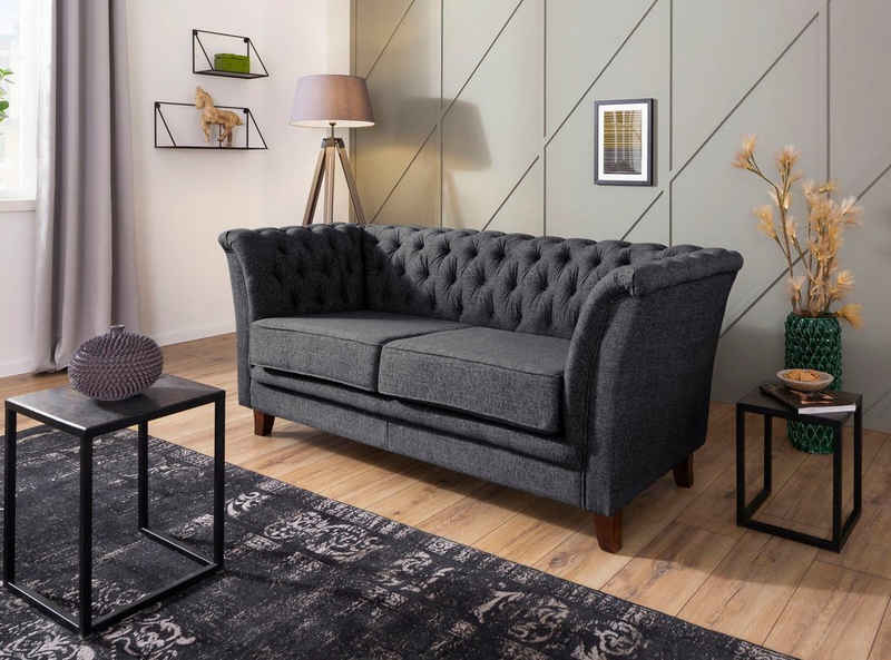 Home affaire Chesterfield-Sofa Dover, aufwändige Knopfheftung in Chesterfield-Optik