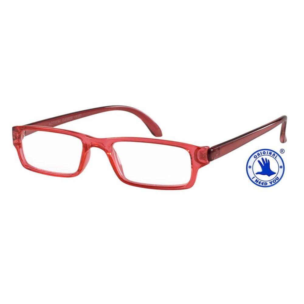 I Need You Lesebrille Action Rot-Kristall (3,0 dpt)