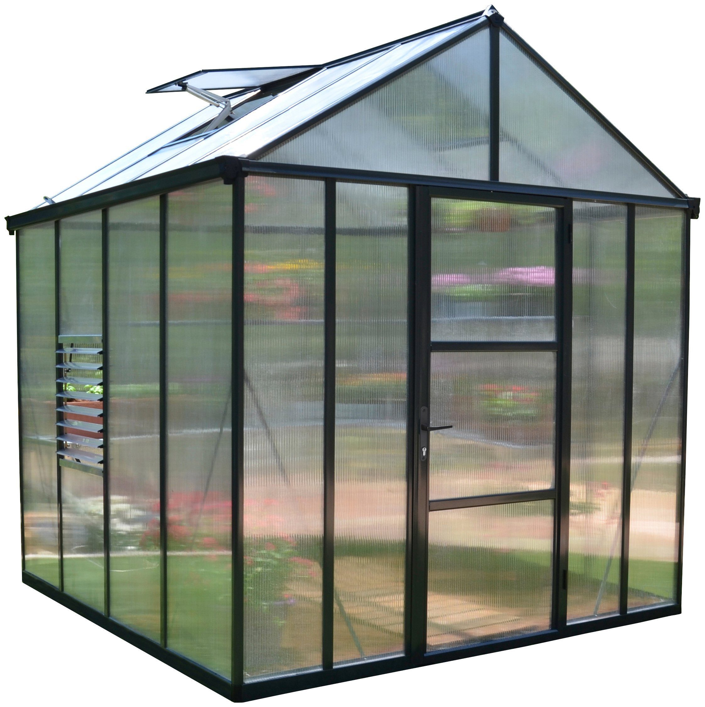 Palram - Canopia Gewächshaus Glory 8x8, BxTxH: 244 x 244 x 268 cm, 10 mm Wandstärke