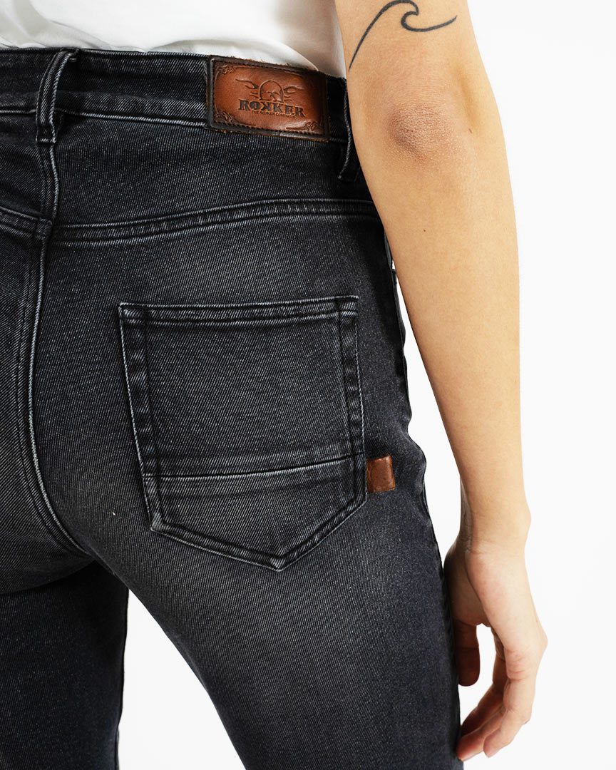 Rokker Motorradhose Tech High Waist Damen Motorrad Jeans