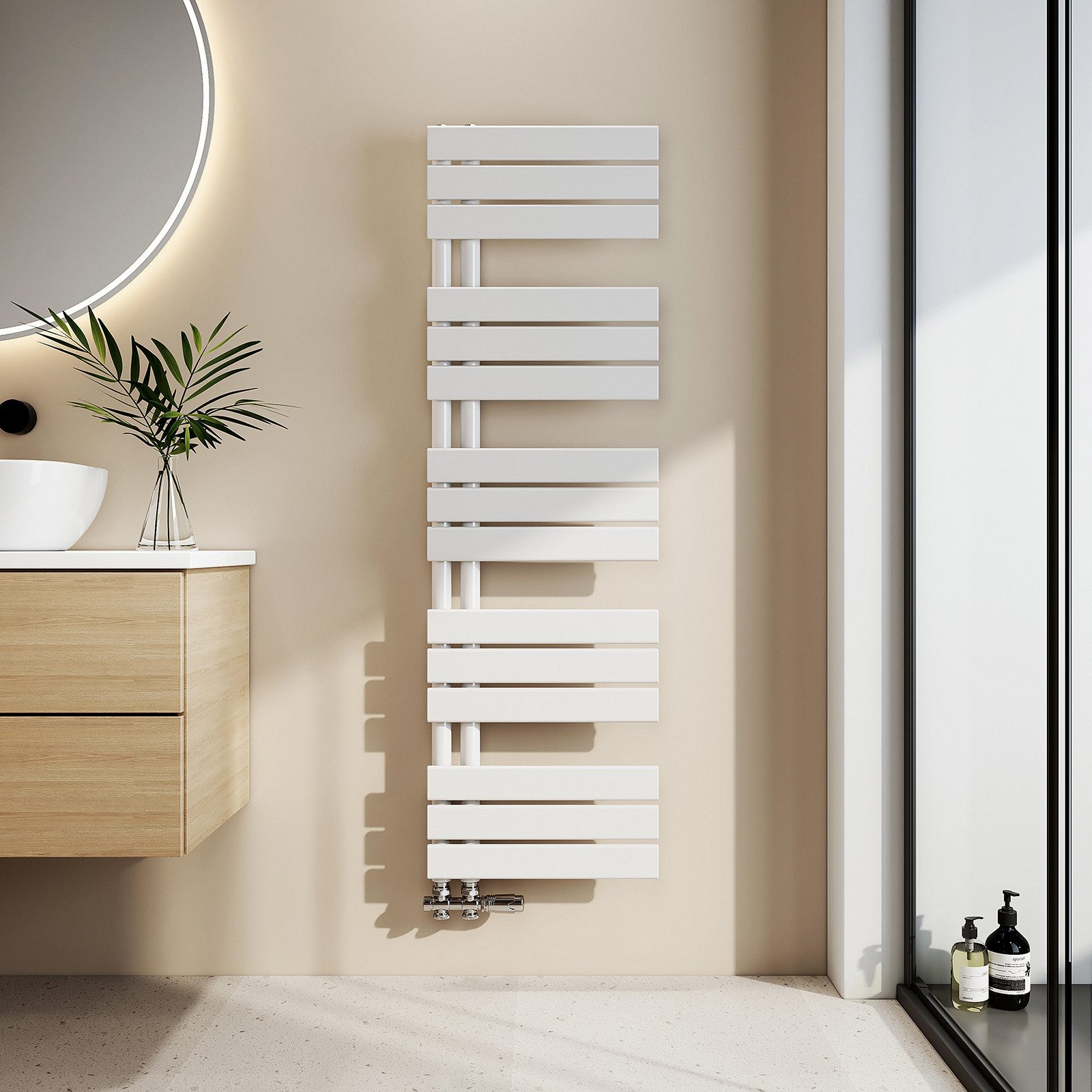 EMKE Badheizkörper Flach Paneelheizkörper Handtuchtrockner, 570W für 6qm Ra günstig online kaufen