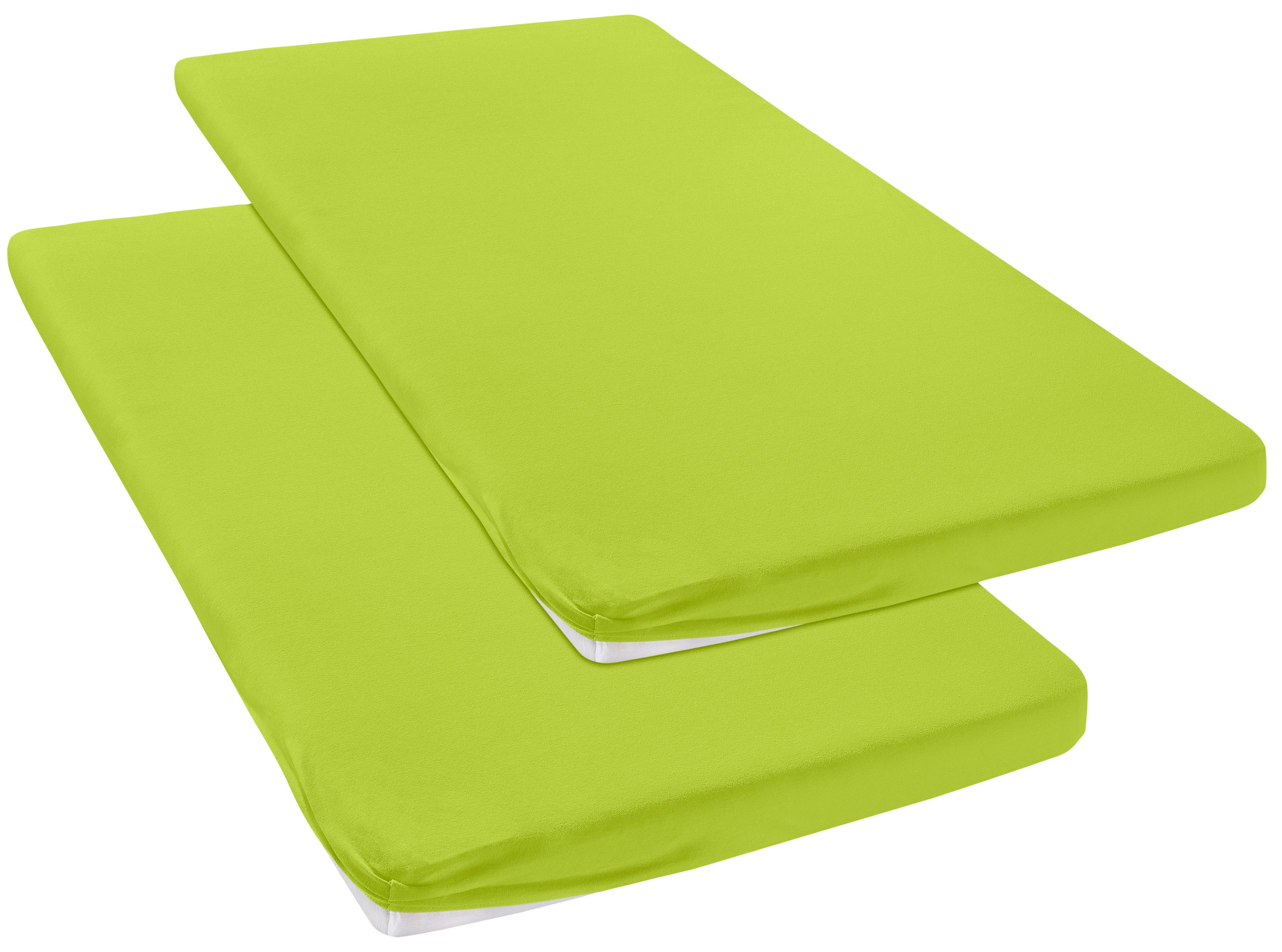 OTTO home Spannbettlaken Topper Basic, in Gr. 90x200, 140x200 oder 180x200 cm, Baumwoll-Jersey, Gummizug: rundum, (2 Stück), Baumwolle, Matratzen bis 8 cm Höhe, Bettlaken, Spannbetttuch, Laken