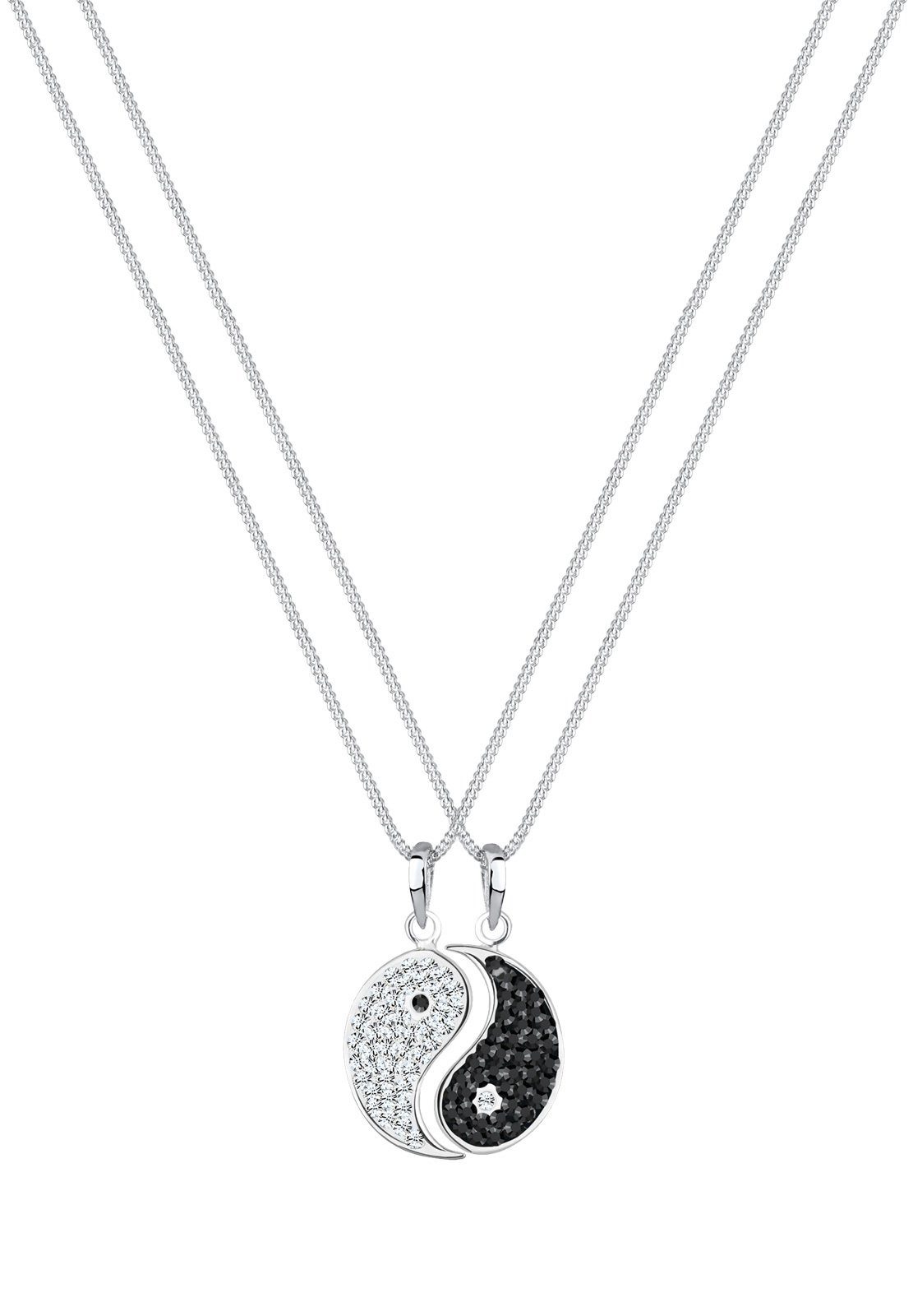 Elli Ketten-Set Partnerkette Yin Yang 925 Silber, mit Kristallen von Swarov günstig online kaufen