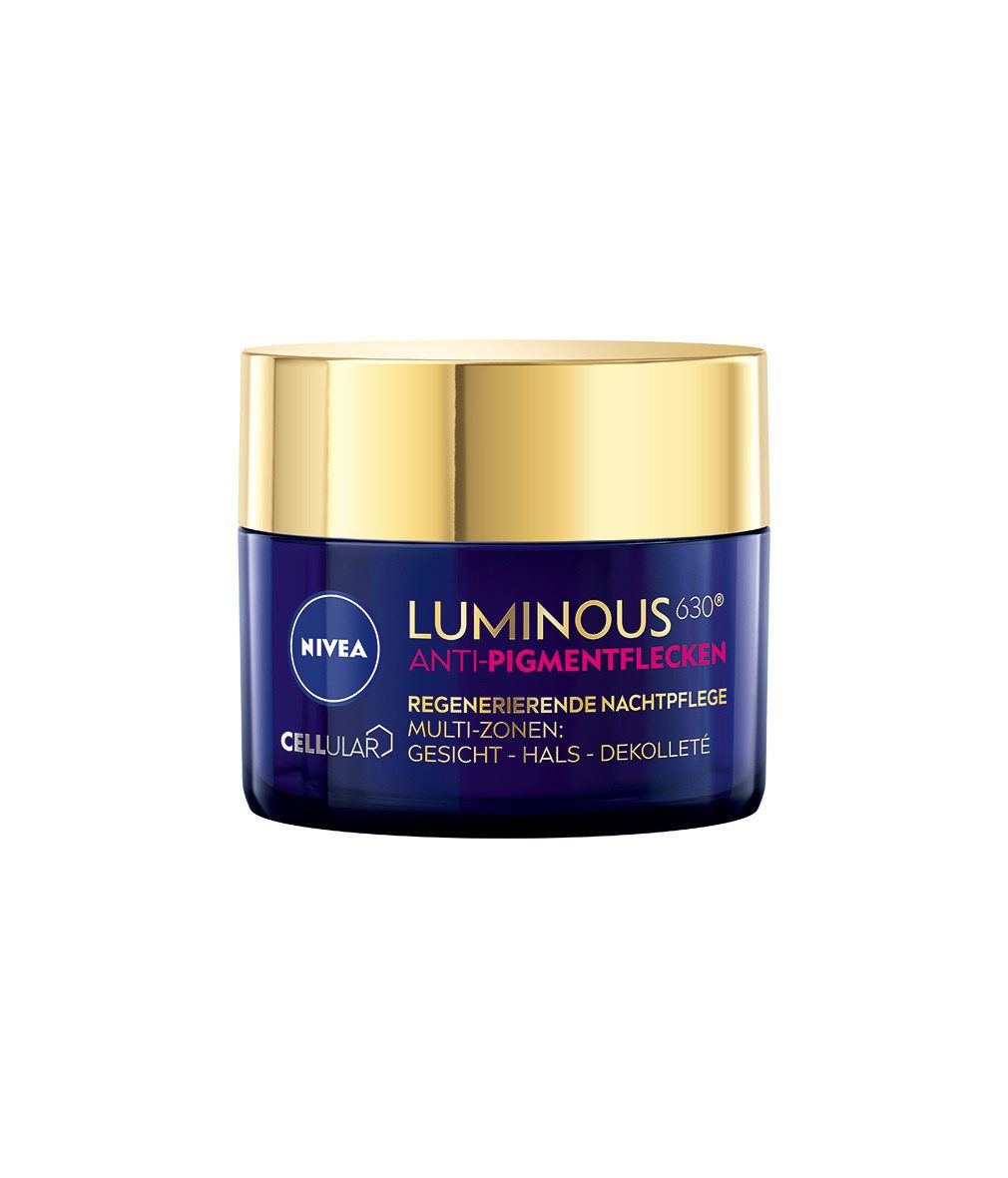 Nivea Nachtcreme Cellular LUMINOUS630® Anti-Pigmentflecken Nachtpflege Hyaluronsäure, 1-tlg., 50 ml