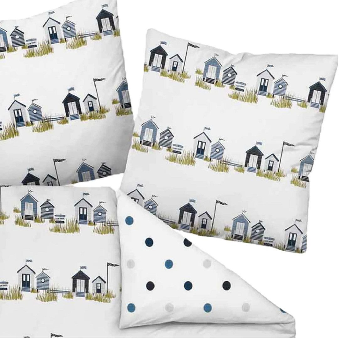 Janine Bettwäsche mako satin 135x200 maritime Strandhaus sale Geschenke Frü günstig online kaufen