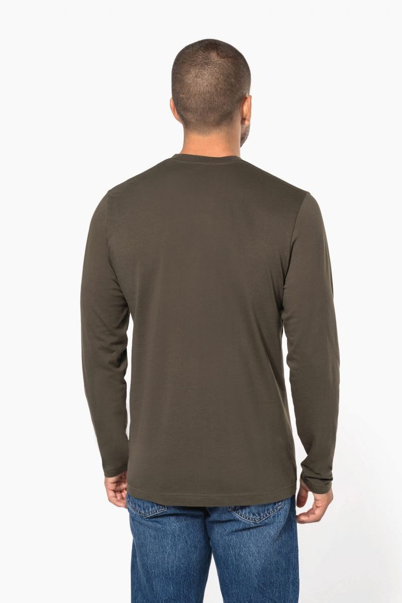 Kariban Langarmshirt Herren Langarmshirt Men's long-sleeved V-neck T-shirt