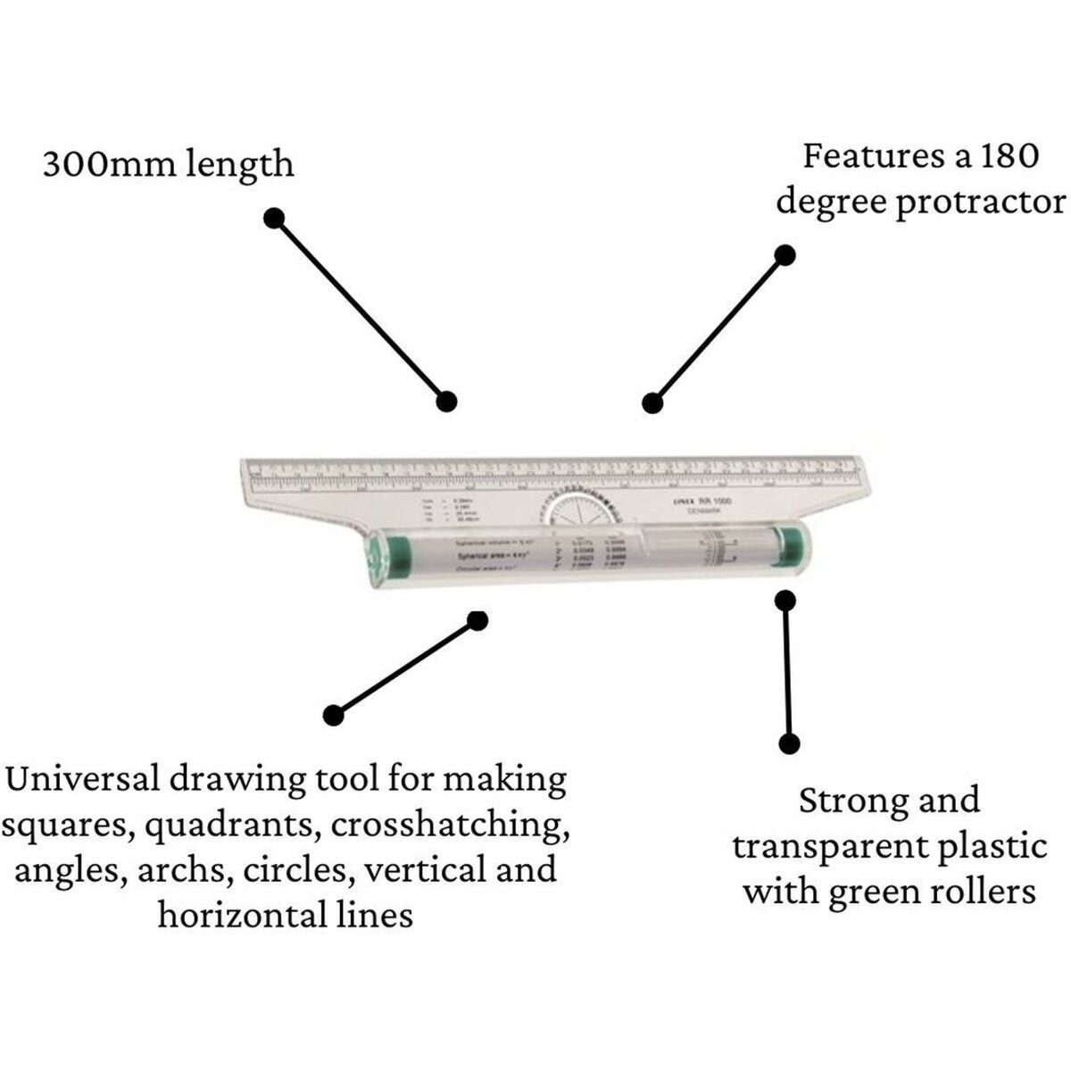 Linex Lineal Roll-Lineal 30cm transparent
