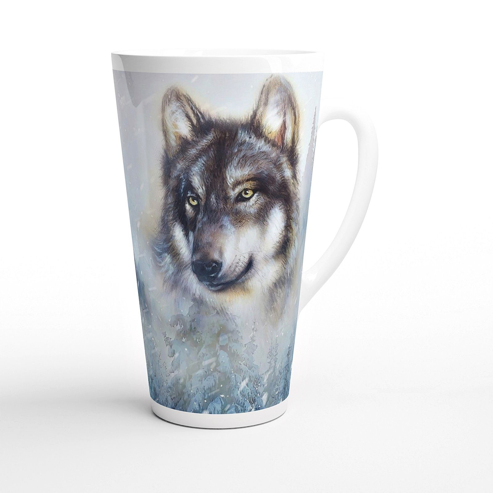 Alltagszauber Becher Jumbo-Tasse WINTERWOLF, Keramik, extra groß, für 500ml Inhalt