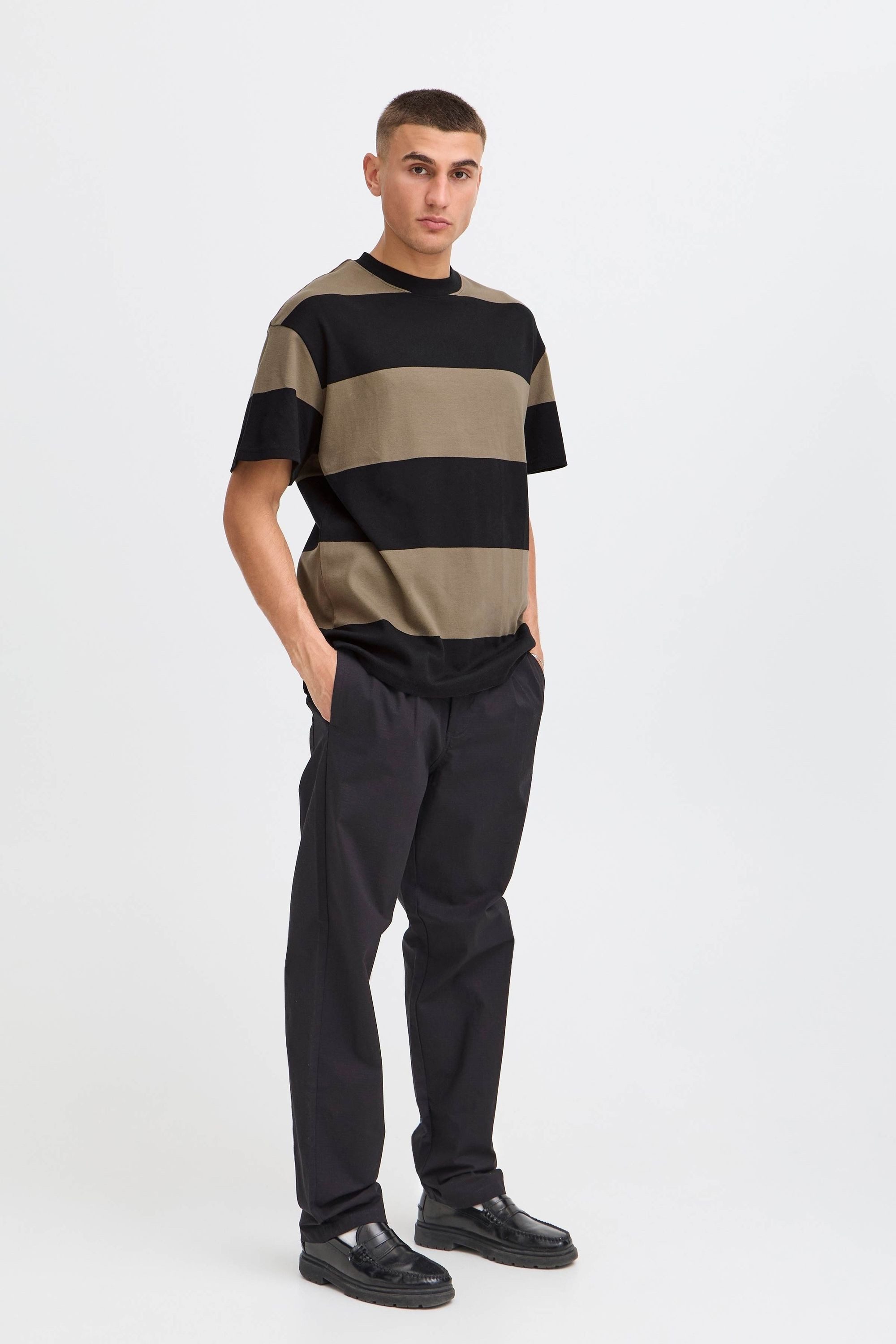 !Solid Rundhalsshirt SDRoy Weites T-Shirt mit breiten Streifen