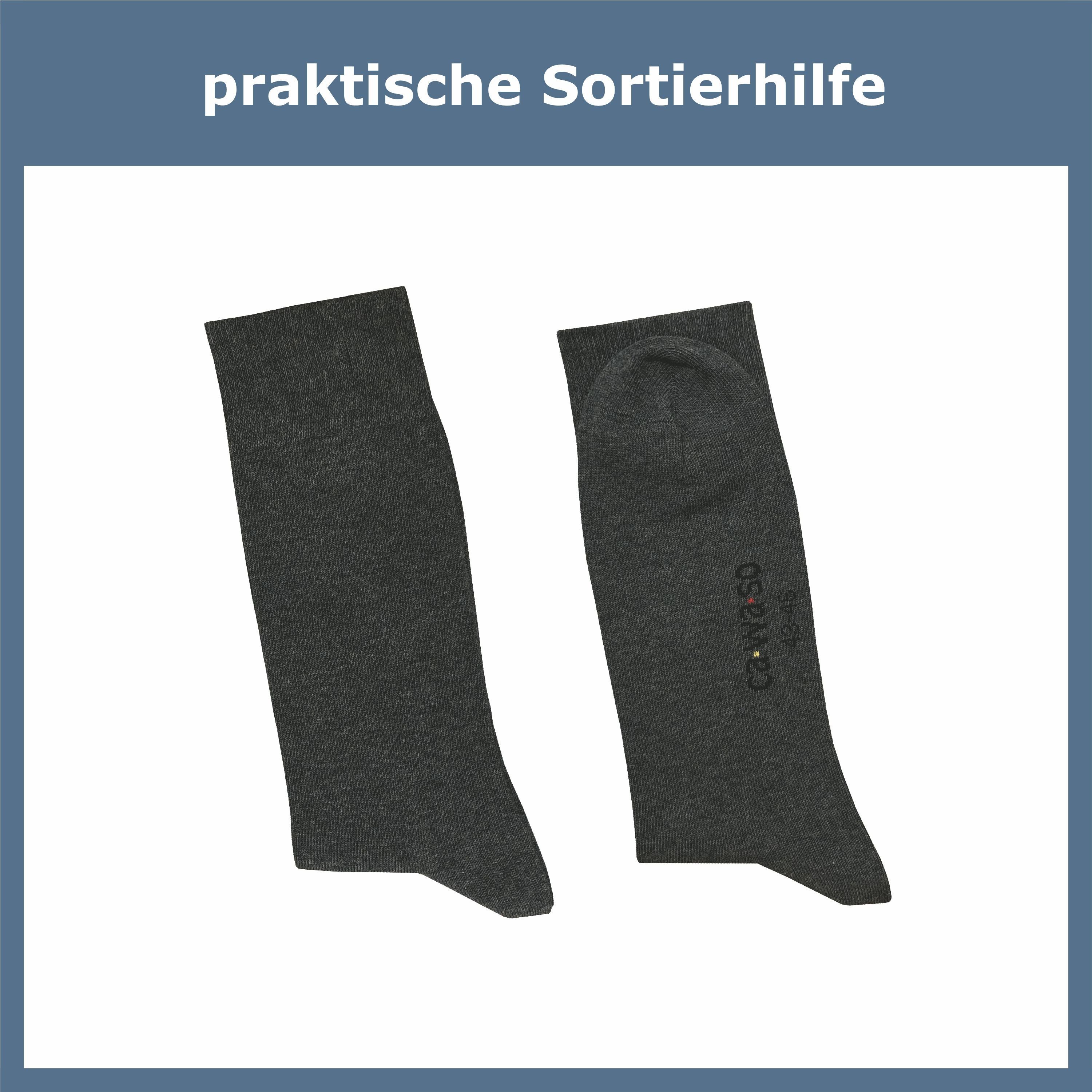 in Farben weich aus & ca·wa·so und - (10 Damen Socken gekämmter Socken für Herren - grau, blau weiteren bequem Baumwolle Paar) anthrazit & bunt, doppelt schwarz,