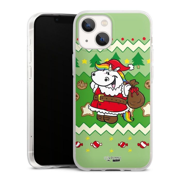 DeinDesign Handyhülle Ugly Christmas Pummeleinhorn Grün Apple iPhone 13 Mini Silikon Hülle Bumper Case Handy Schutzhülle