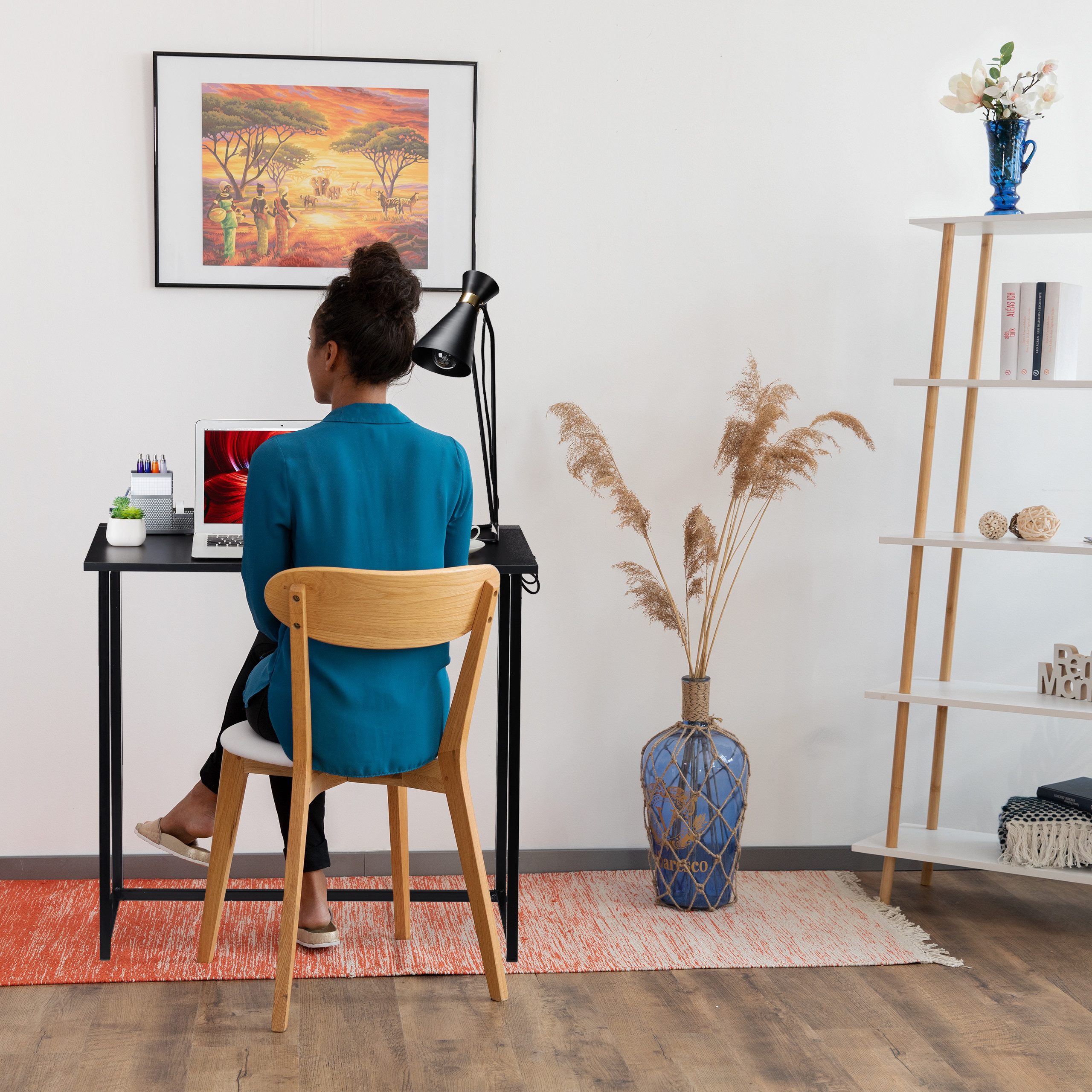 relaxdays Schreibtisch klappbar, Weiß / Weiß günstig online kaufen