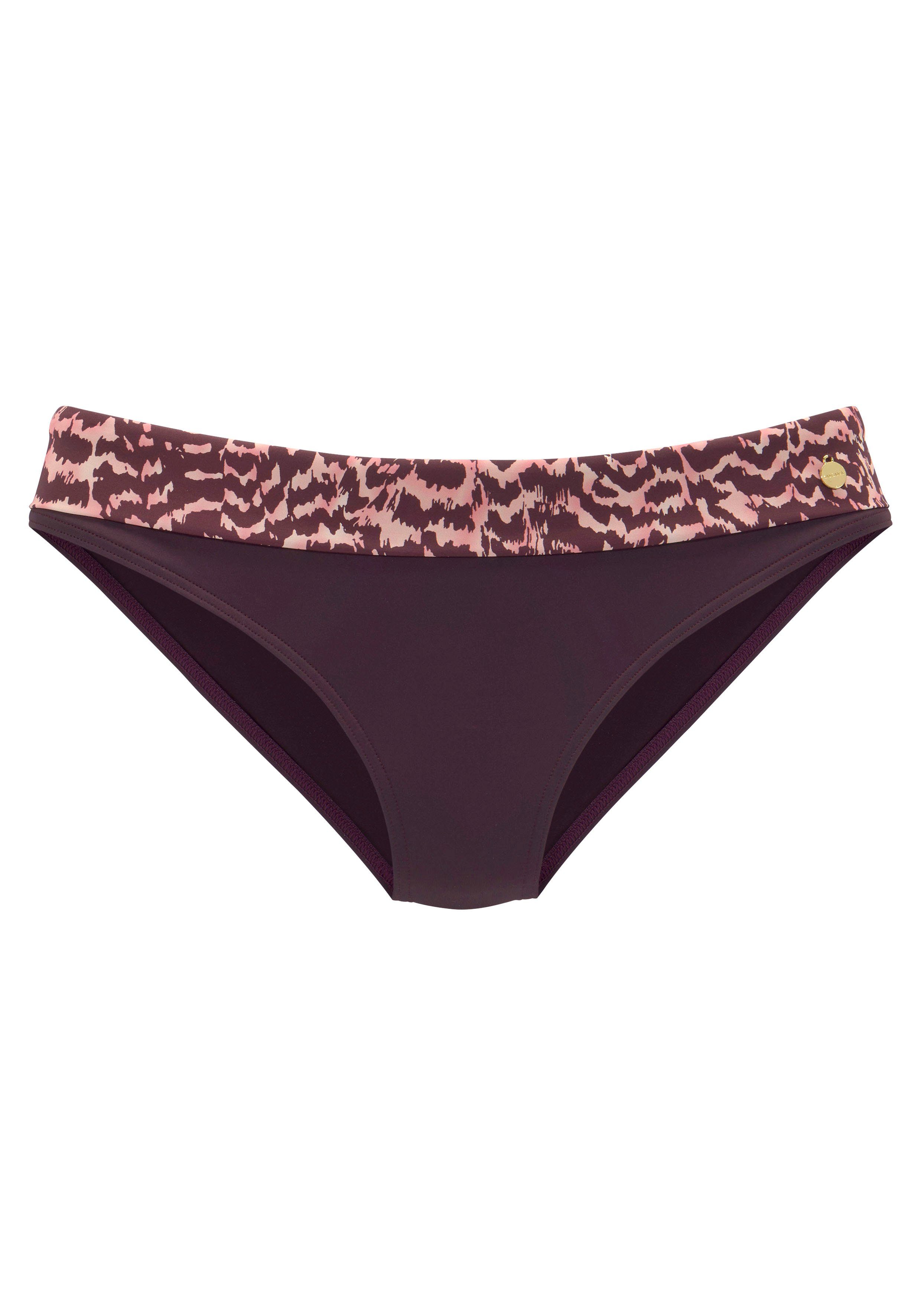LASCANA Bikini-Hose Holly mit bedrucktem Bund günstig online kaufen