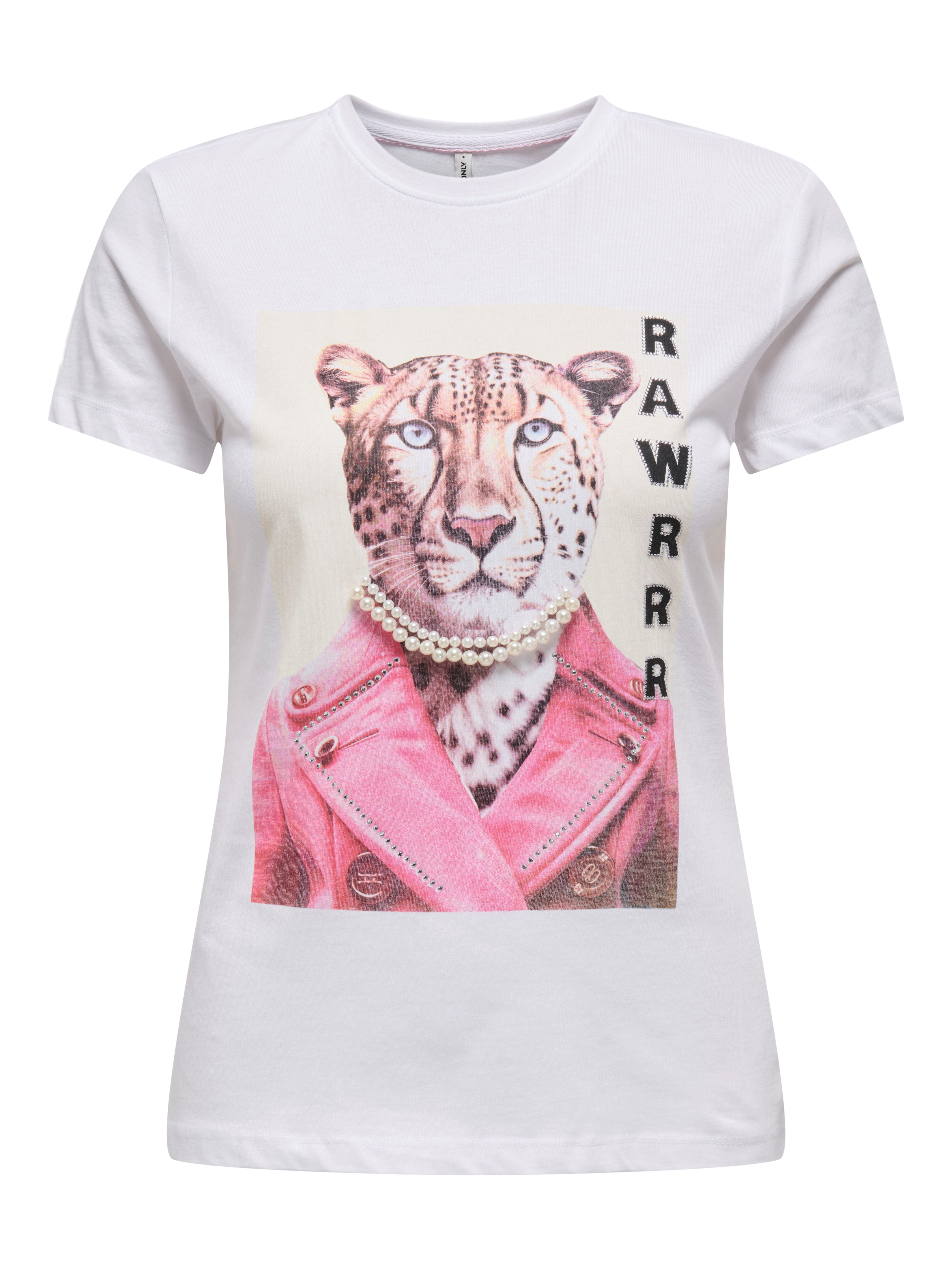ONLY Kurzarmshirt ONLVIBE LIFE S/S GLASSES TOP BOX JRS Baumwolle, regular f günstig online kaufen