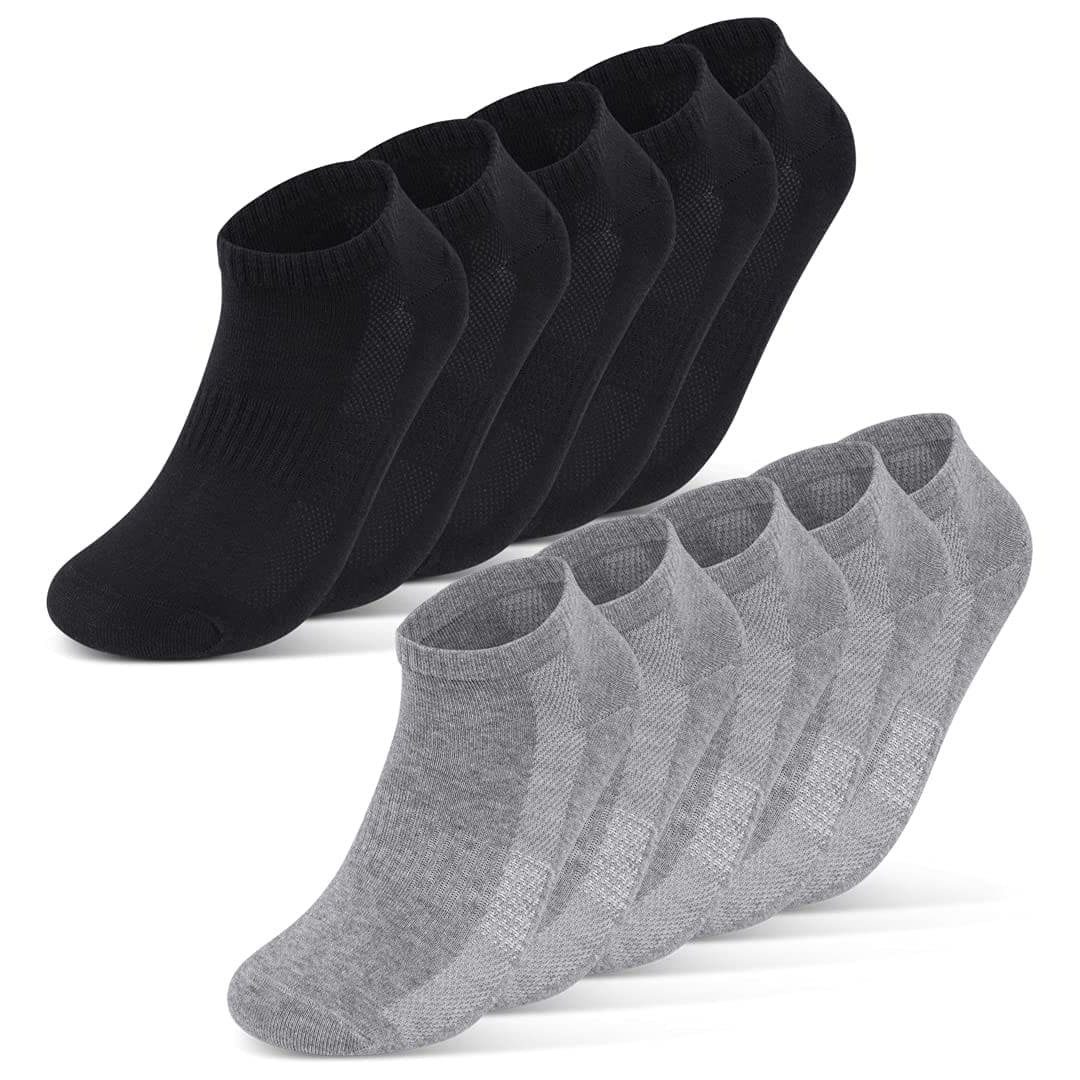 sockenkauf24 Sneakersocken 10 Paar Damen & Herren Premium Sneaker Socken mit Meshstreifen Baumwolle ohne drückende Naht WP