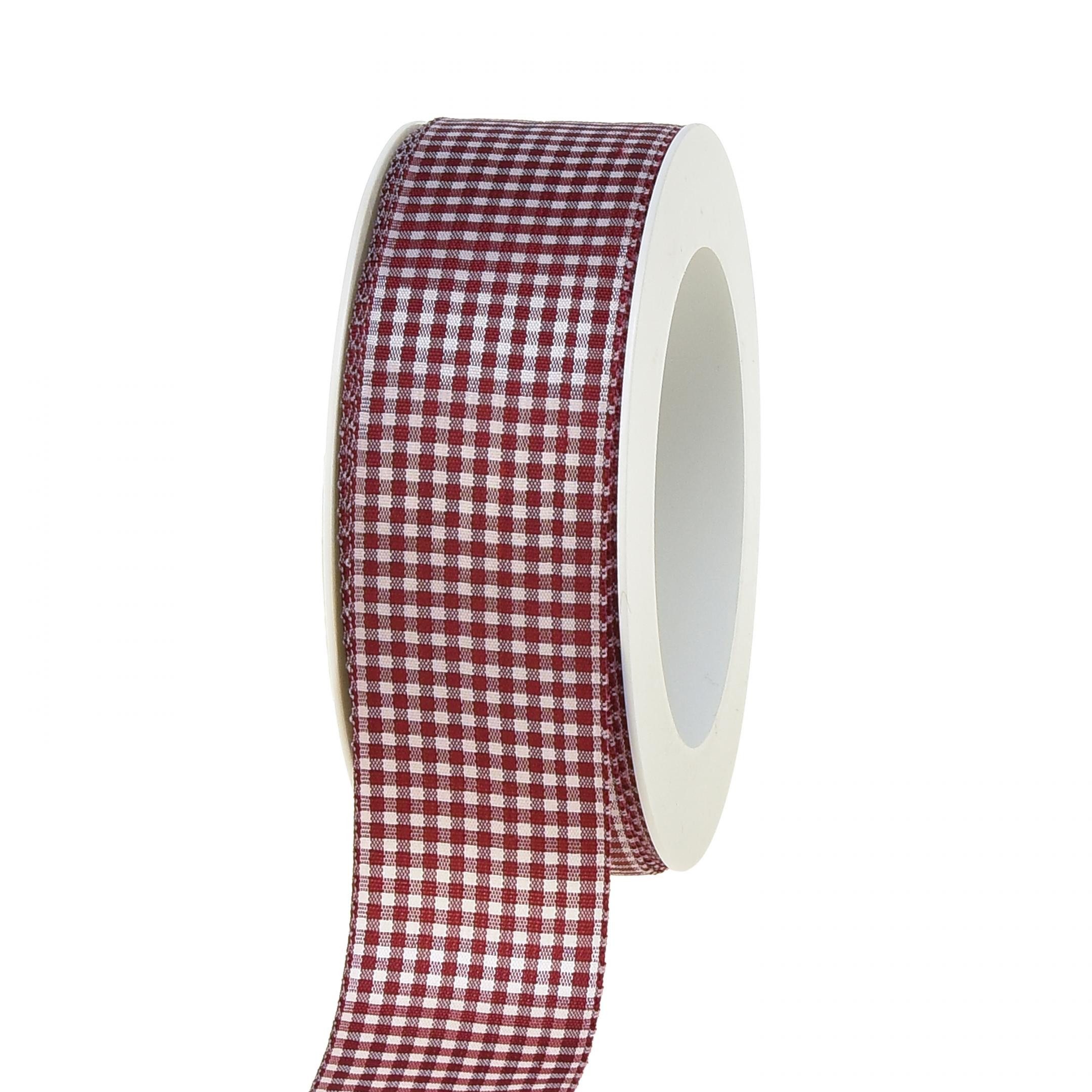 Dekoband Geschenkband Deko Band Karo Rot Weiß 40mm 20m Schleifenband