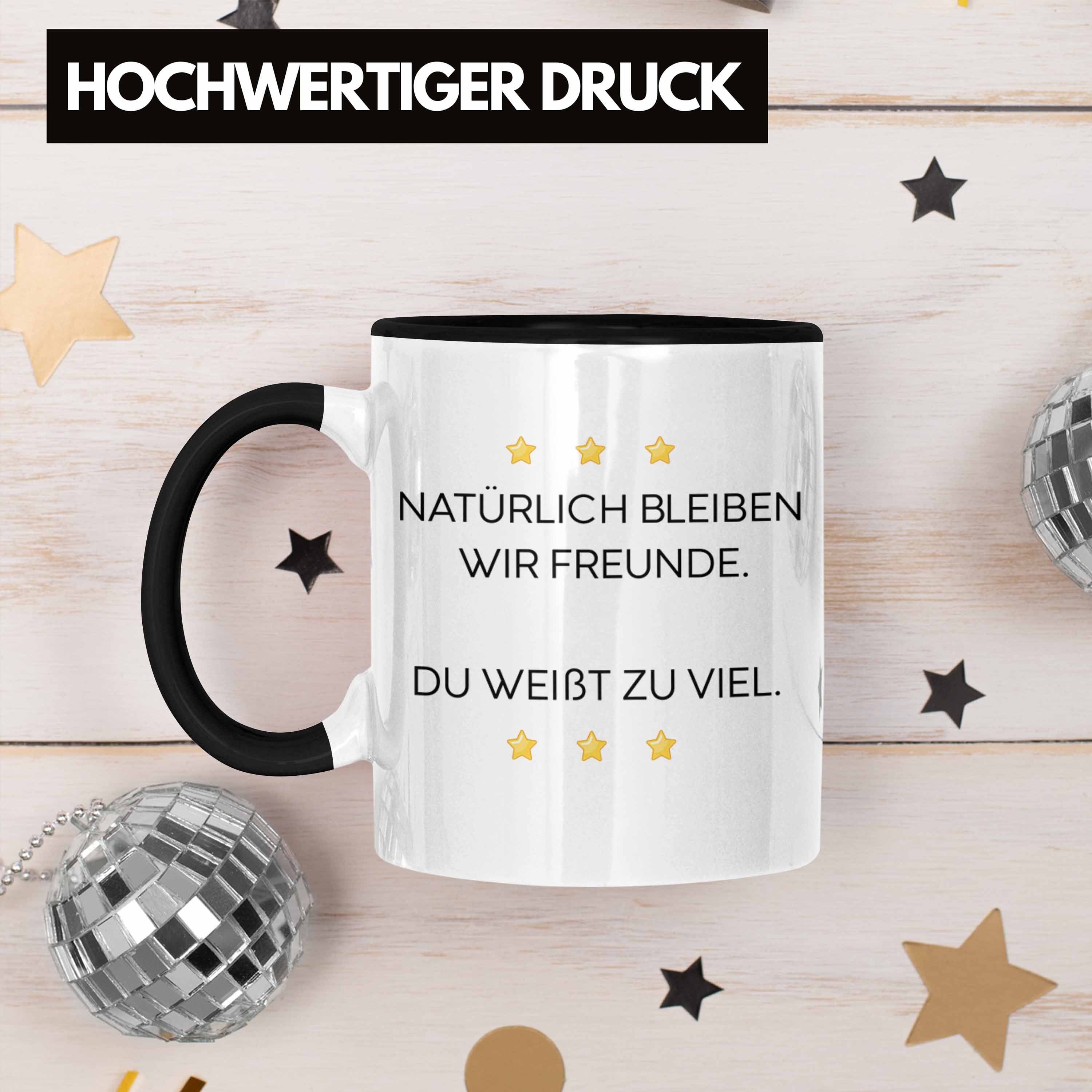 Lustig mit Kollegin Tasse für Tasse Sarkasmus Becher Freundin Spruch - Arbeit Büro Lustige Beste Geschenk Sprüchen Schwarz Trendation Tassen Trendation mit