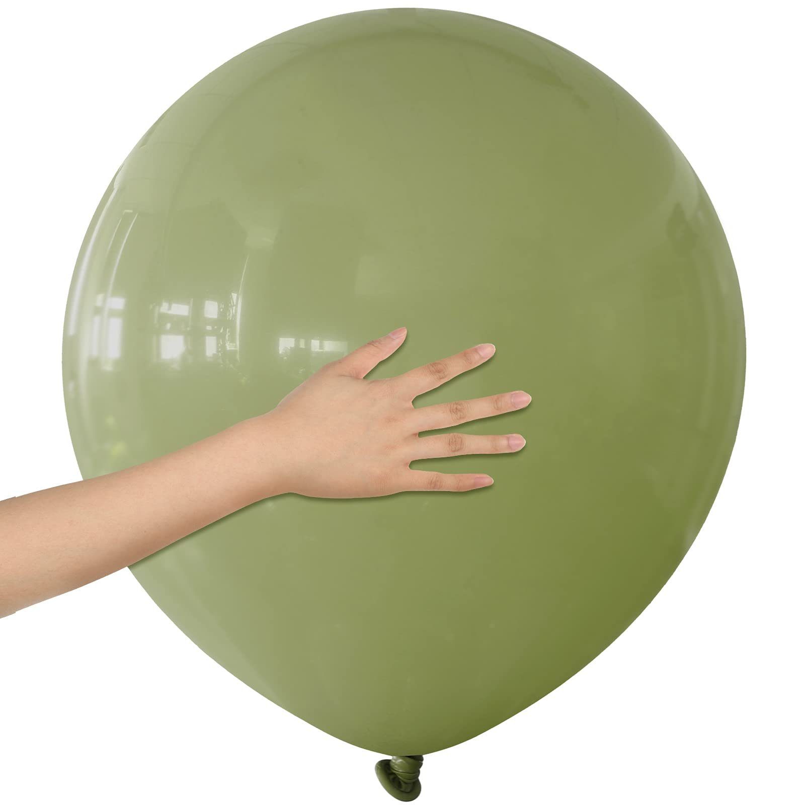 Housruse Luftballon 10 x 18 Zoll große Eukalyptus-Ballons, salbeigrüne  Latex-Ballons