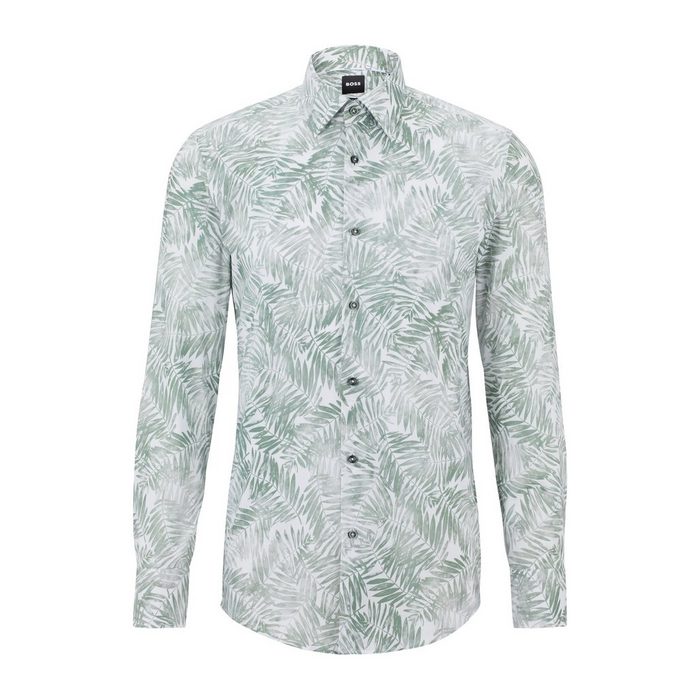 BOSS Langarmhemd lim-Fit Hemd aus Stretch-Baumwolle