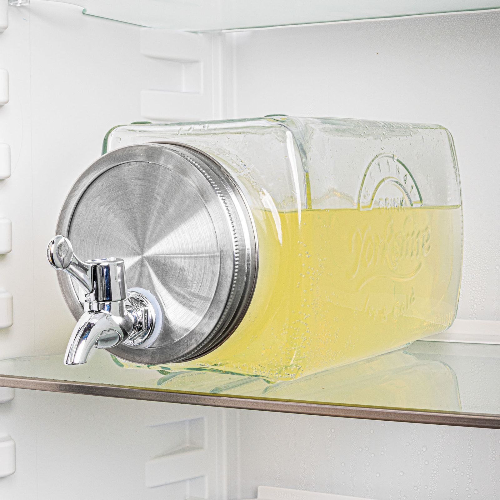 Getränkespender Kühlschrank-Getränkespender aus Glas, 3,8 L