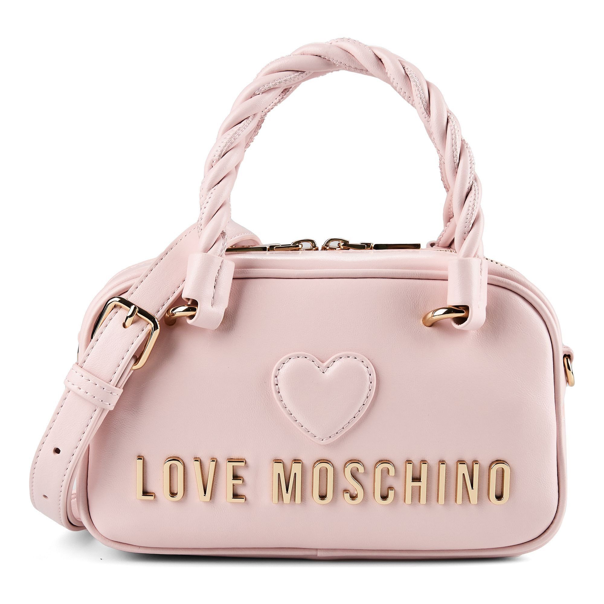 LOVE MOSCHINO Henkeltasche Nero, Lederfaserstoff