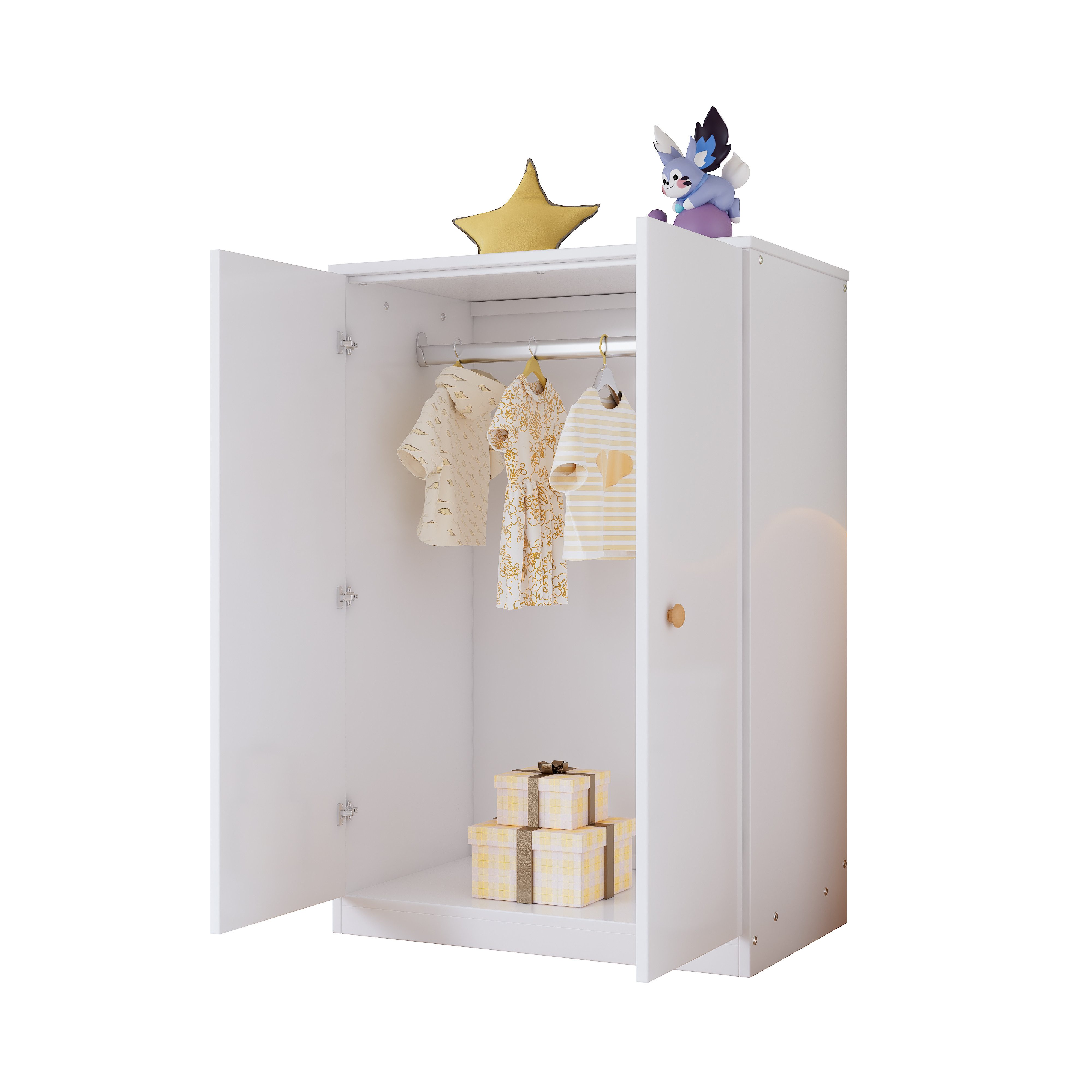 HAUSS SPOLE Kinderbett Kleiderschrank mit Stange, günstig online kaufen