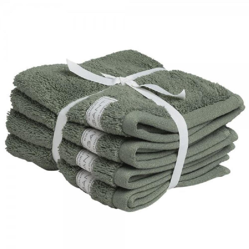 Gant Badetücher Gant Home Seifentuch Set Gesichtstücher Premium Towel Agave Green (30x
