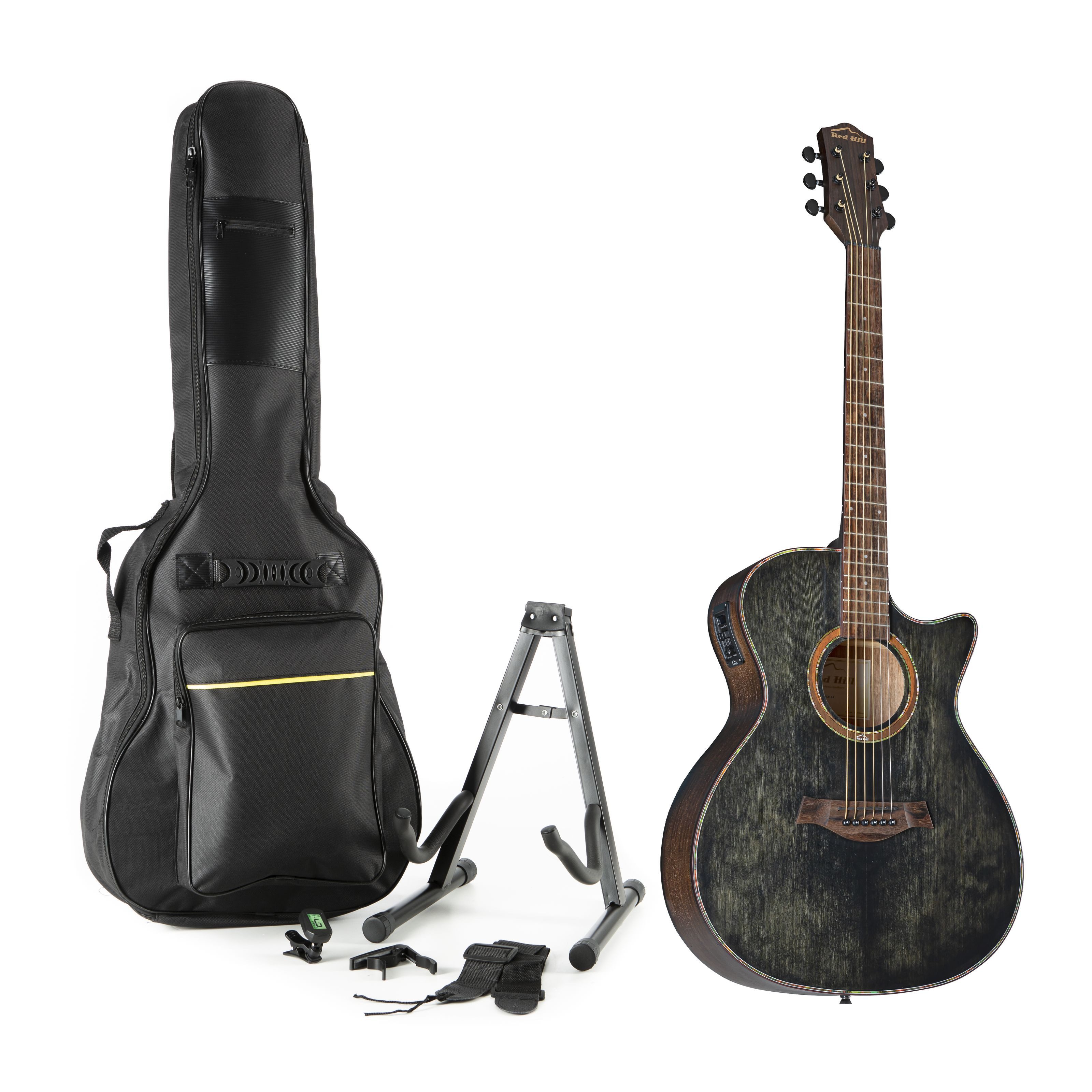 Red Hill Westerngitarre, Westerngitarren, Westerngitarren-Sets, Grand Western Vintage - beginner set acoustic guitar-Set