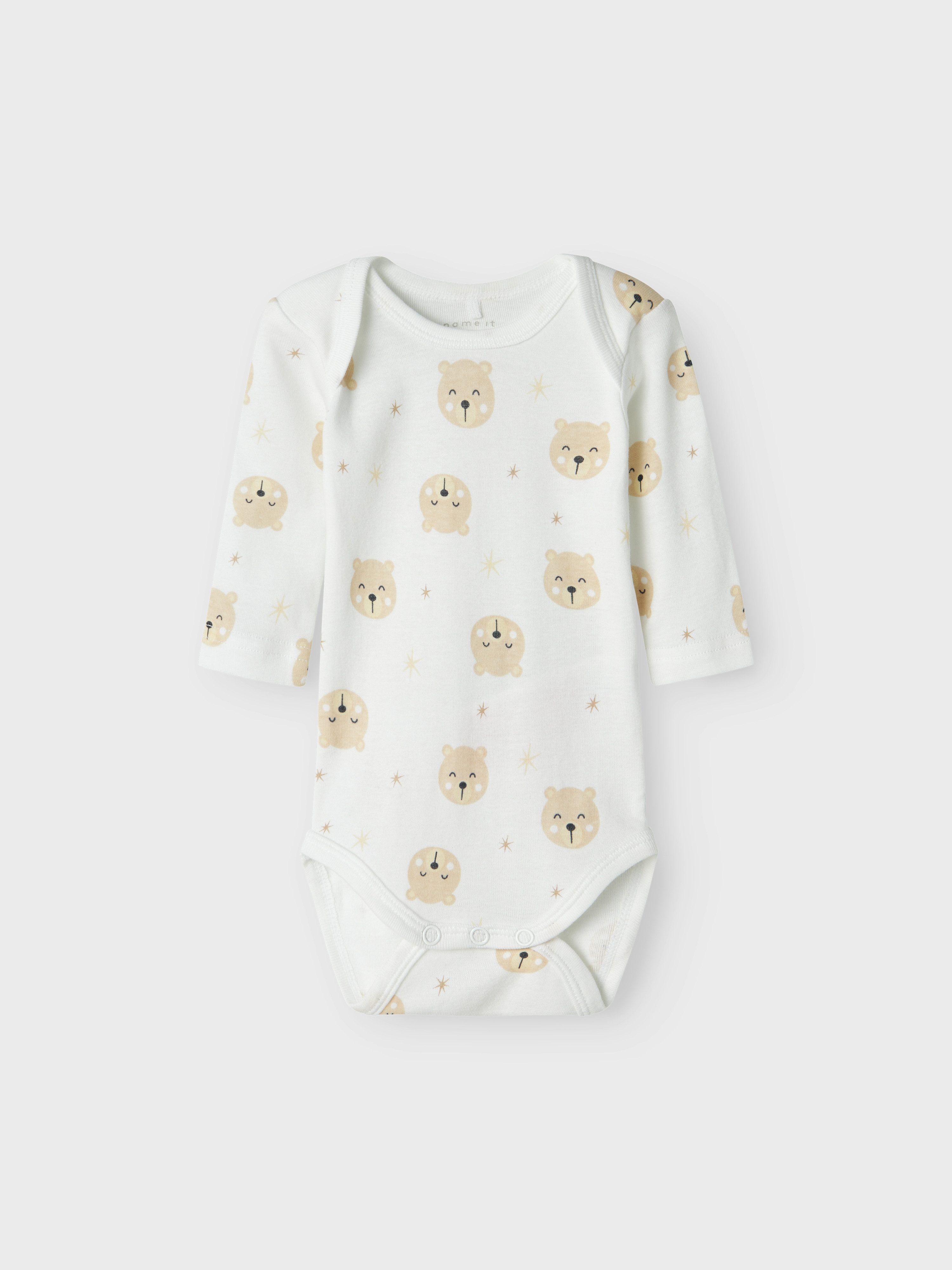 Name It Body NBNBODY 3P LS OXFORD BEAR NOOS (Packung, 3-tlg)