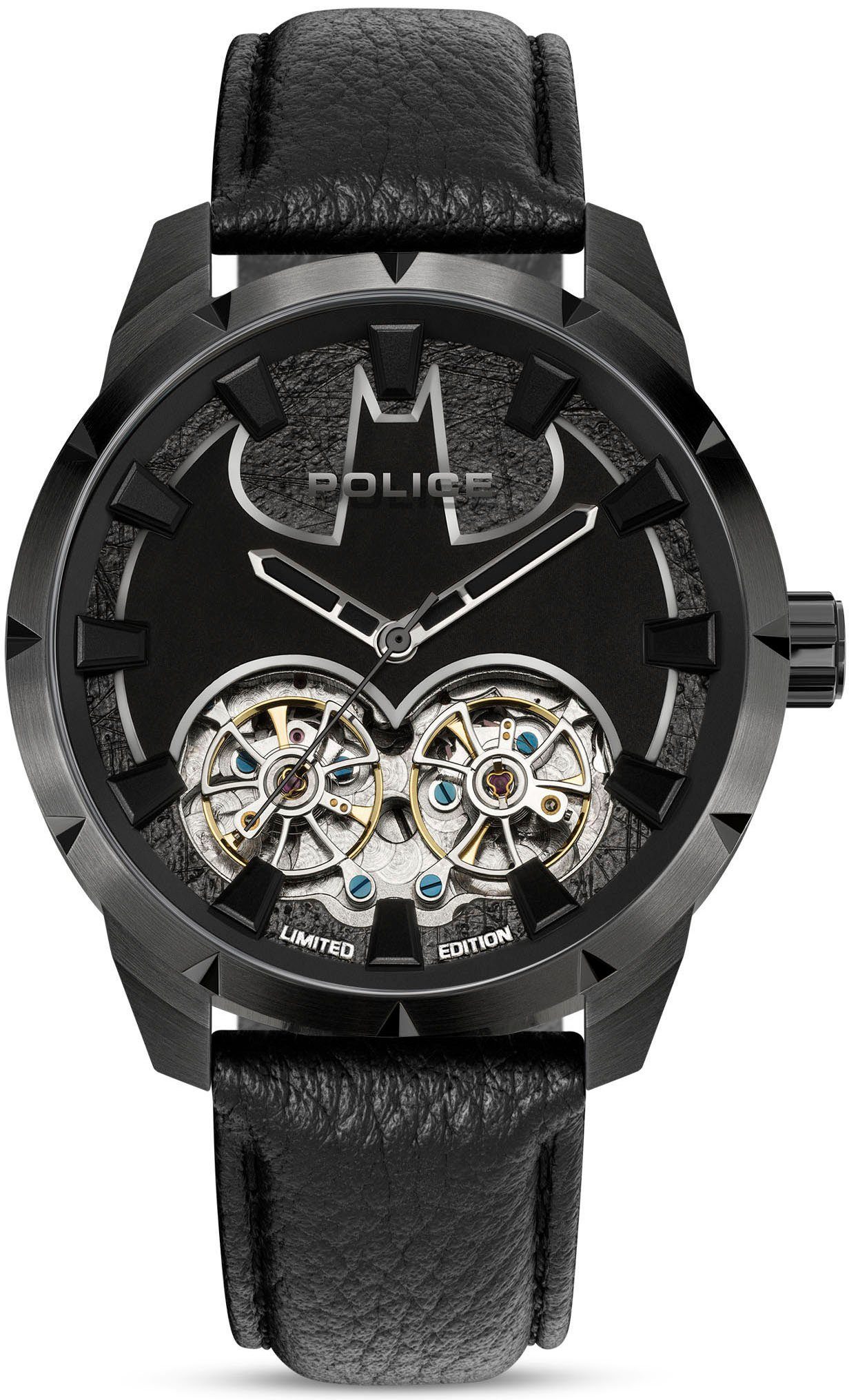 Police Automatikuhr BATMAN, PEWGE0022701, Armbanduhr, Herrenuhr, offene Unruh, limited Edition