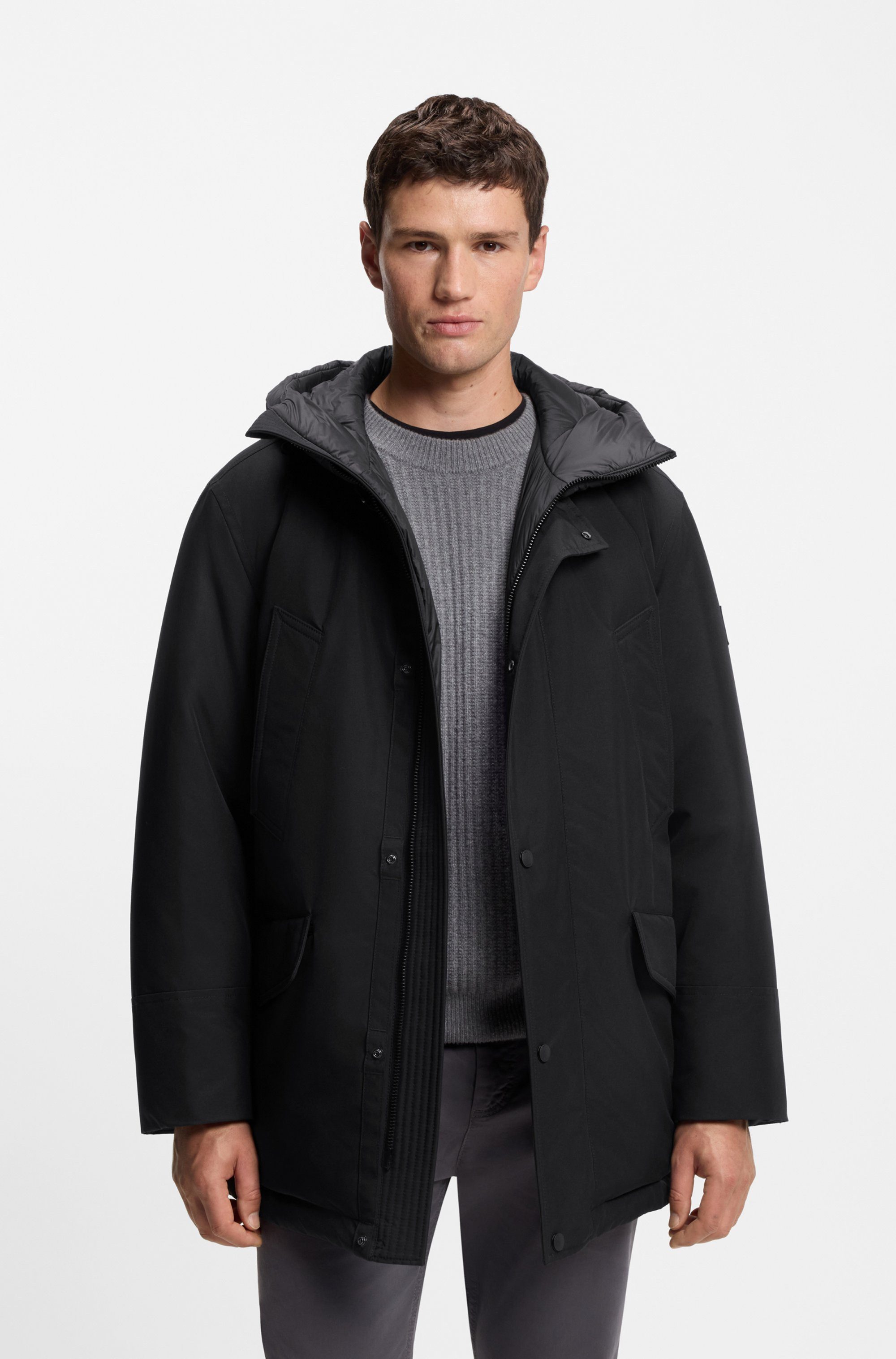 BOSS ORANGE Parka Osiass relaxed fit, mit wattierter Kapuze, verdeckter Rei günstig online kaufen