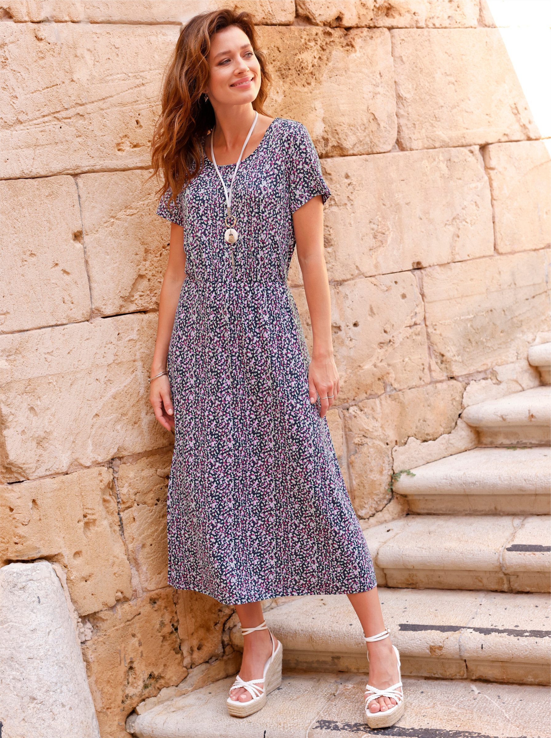 Jerseykleid Jersey-Kleid Kurzarm