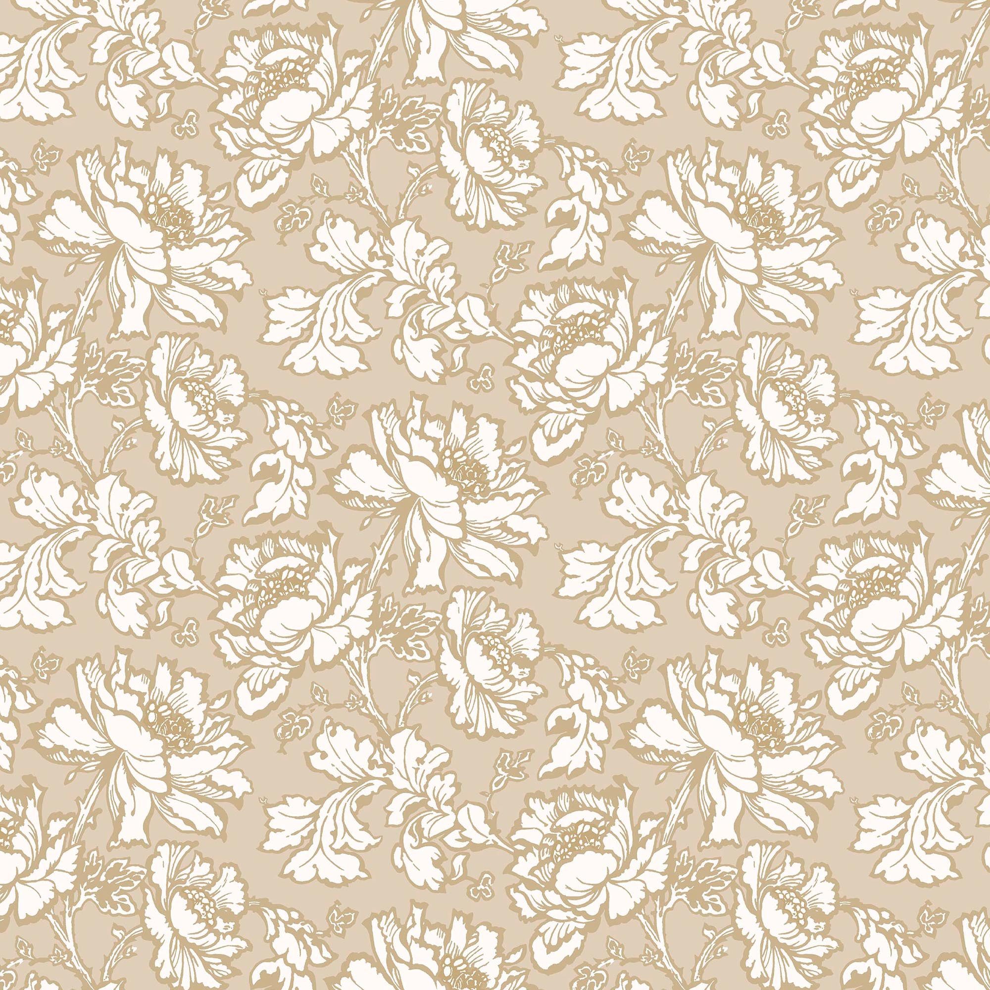 LAURA ASHLEY Vliestapete TAMARA, glatt, floral, (1 St), Design Tapeten