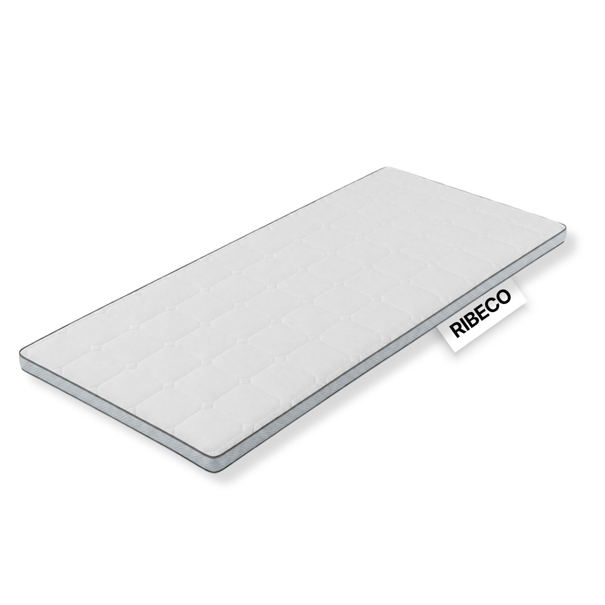 RIBECO, Topper Aaron MINI, Topper 90x200 cm,140x200, 180x200 cm & mehr, 5 cm hoch, Gelschaum, Matratze, Boxspringbett geeignet, ergonomisch, Made in EU, RG 40