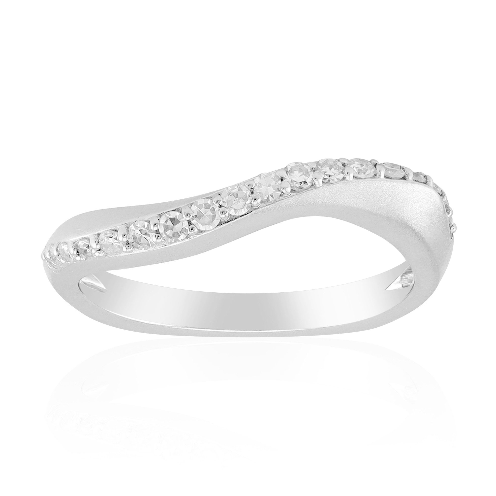 Cavill Diamantring Eleganter Diamantring aus Weißgold (1-tlg)