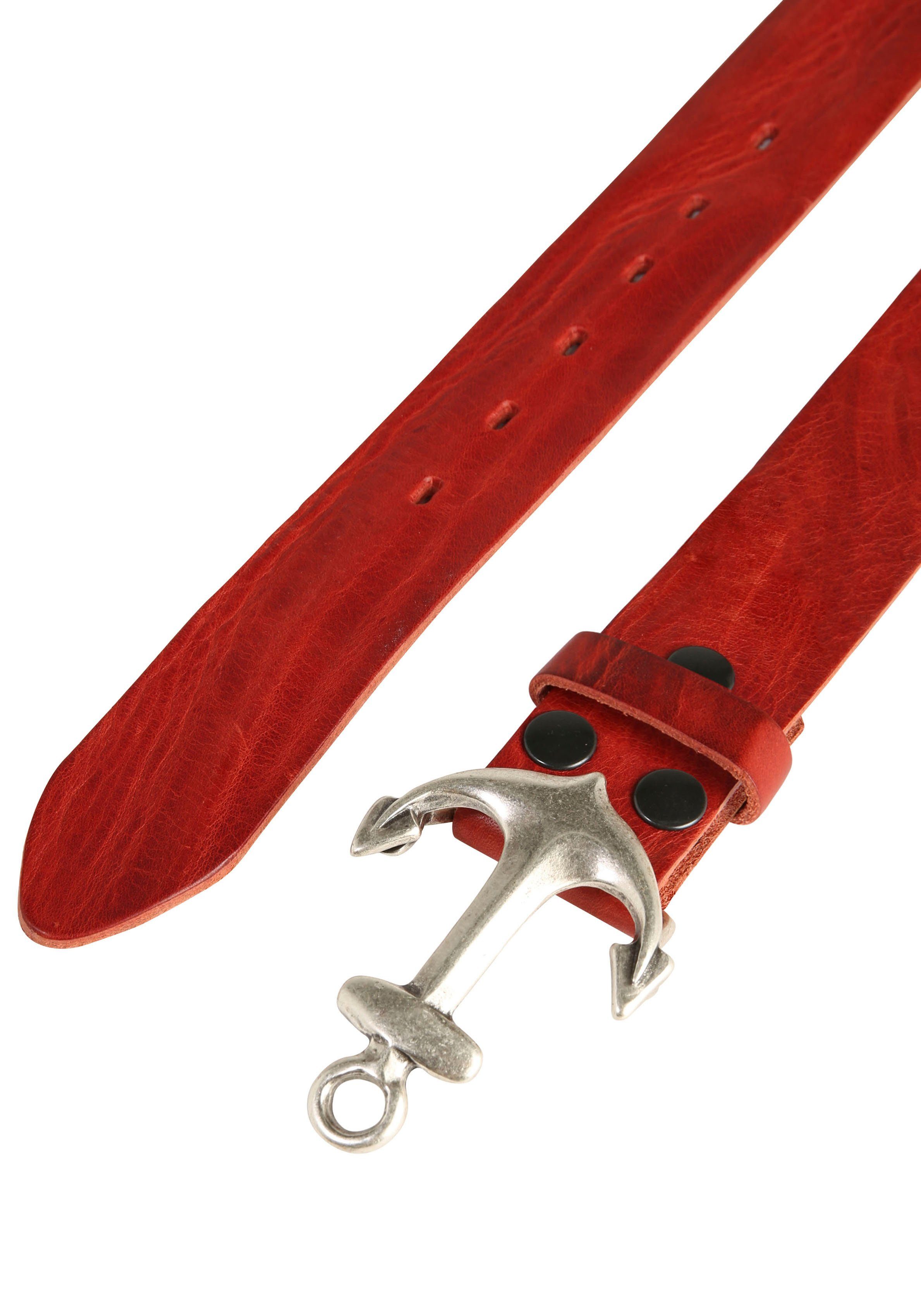 Rettungsring Gürtel Ledergürtel mit austauschbarer Schließe »Anker SO19°«